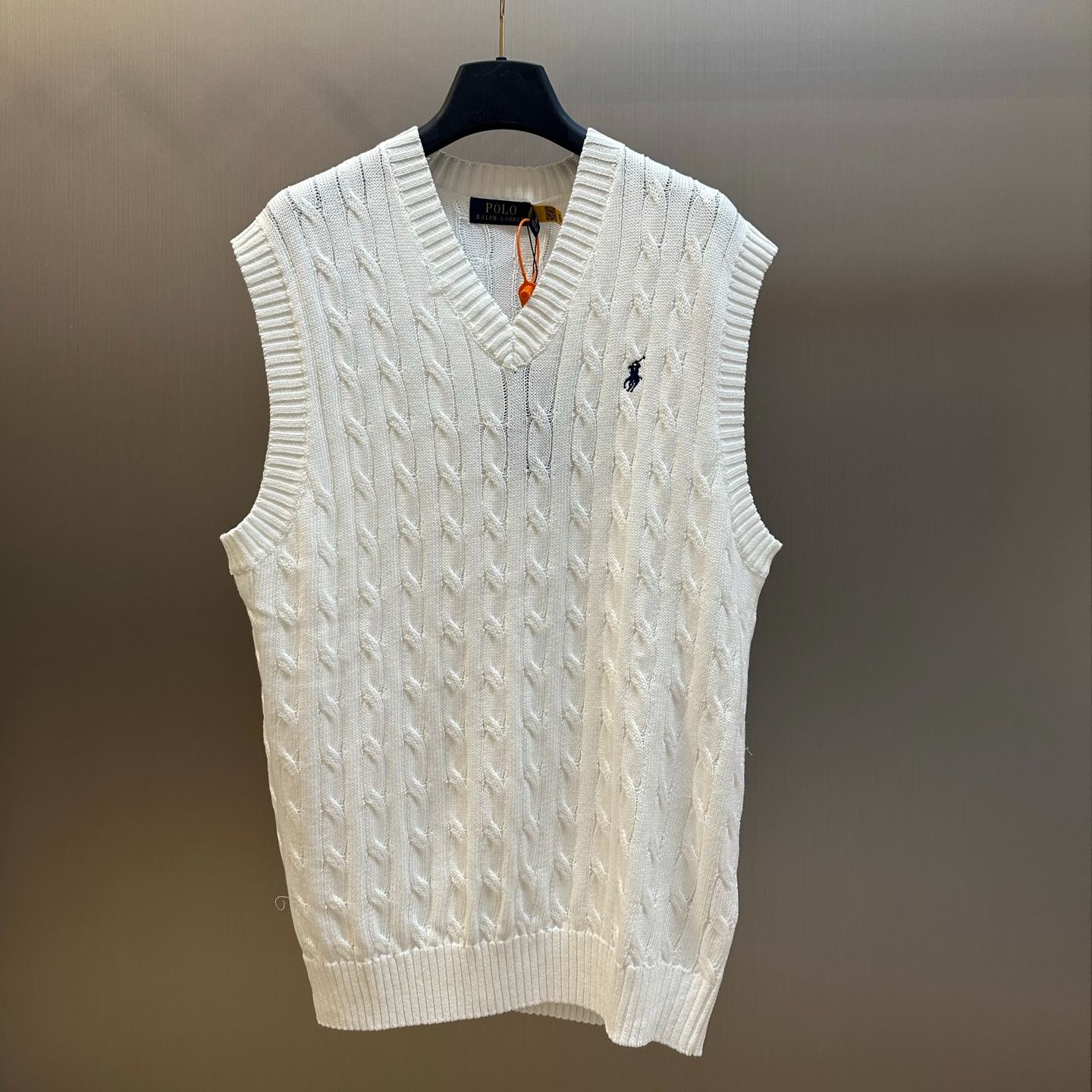 Polo Ralph Lauren Men's Cable Knit Sweater Vest（MNPOSWE1CM20079-100）