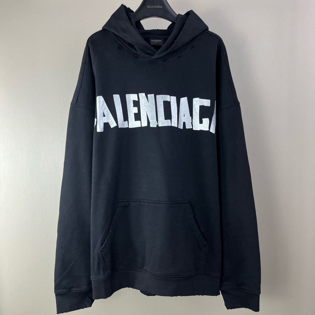 Balenciaga New Black Oversized Hoodie(739024TQVQ91073）