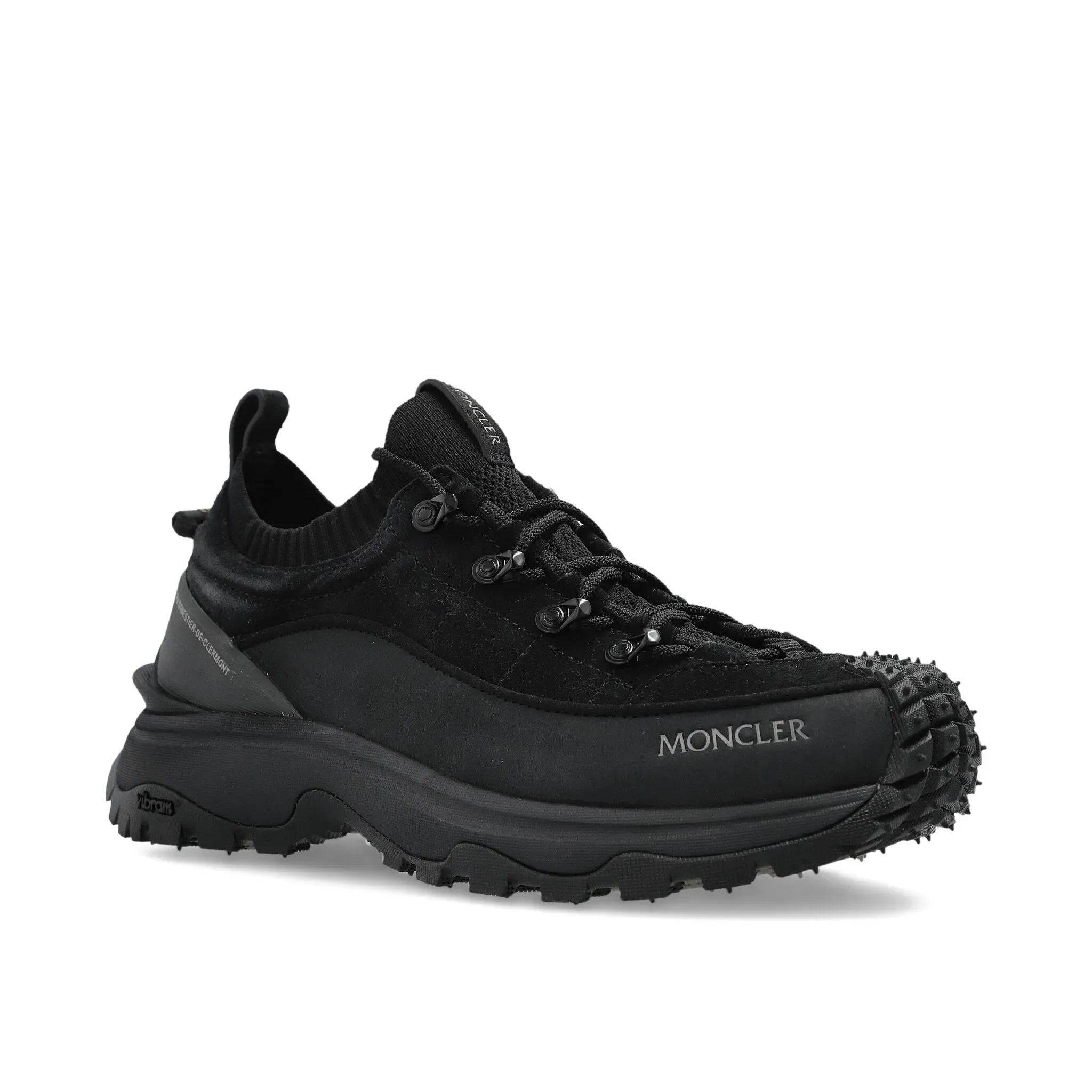 Moncler knitted-panel lace-up trainers（L109B4M00120M8446）