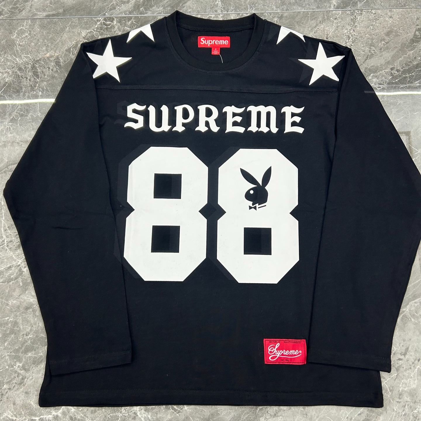 Supreme x Playboy L/S Football Top "White"（SUP-SS26-043）