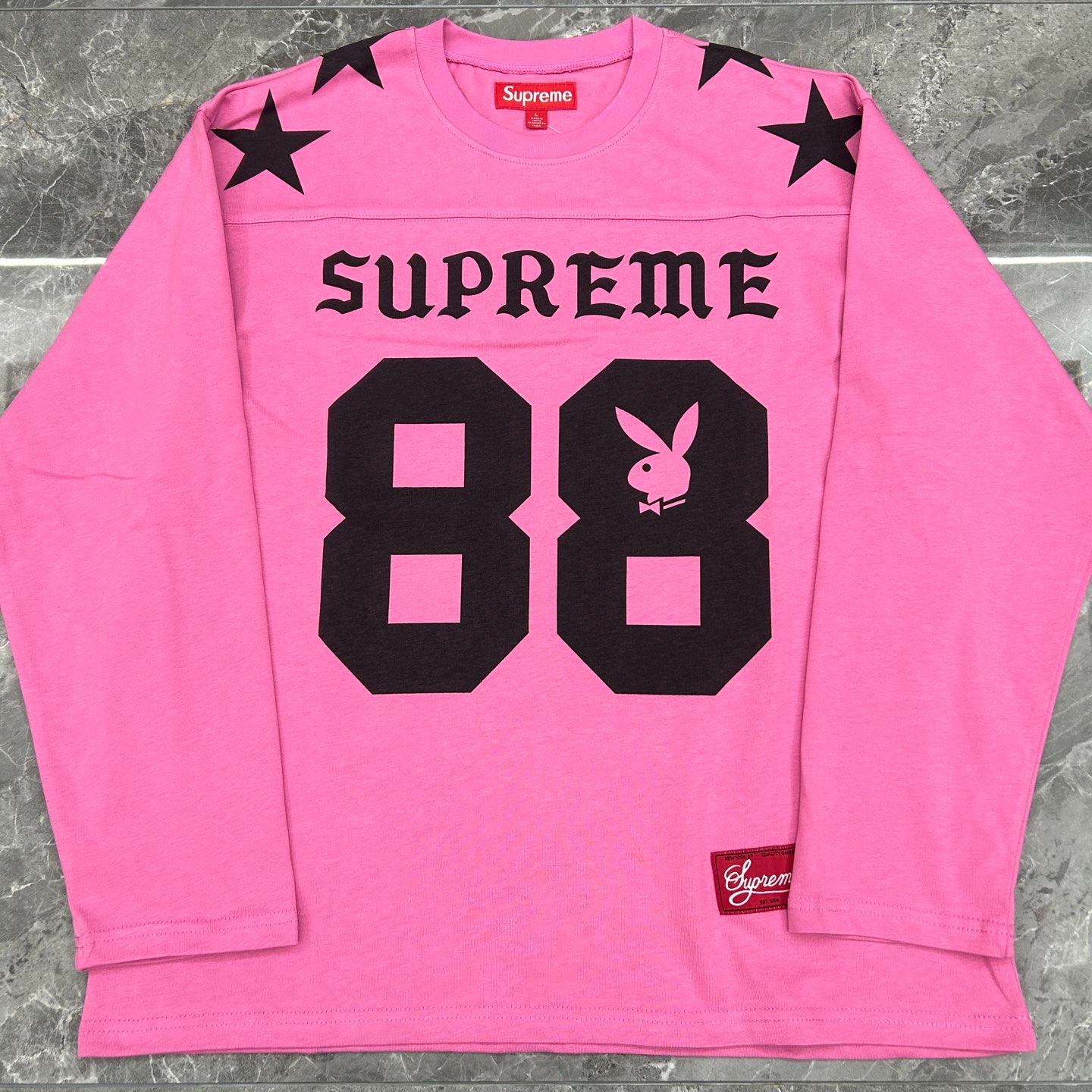 Supreme x Playboy L/S Football Top "White"（SUP-SS26-043）