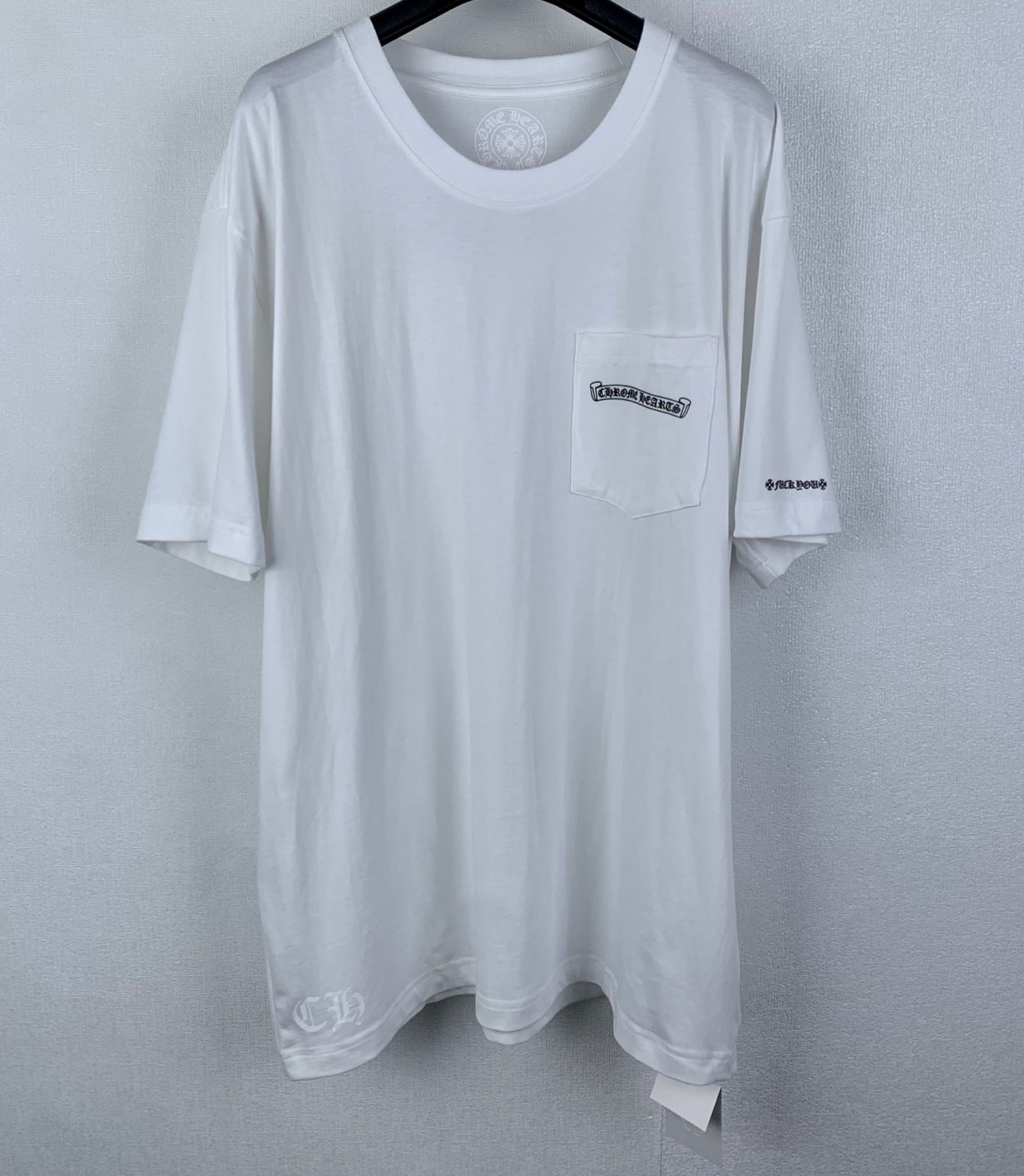Chrome Hearts Scroll Tag Men's Short-Sleeve T-Shirt (1002504CHSOTB）