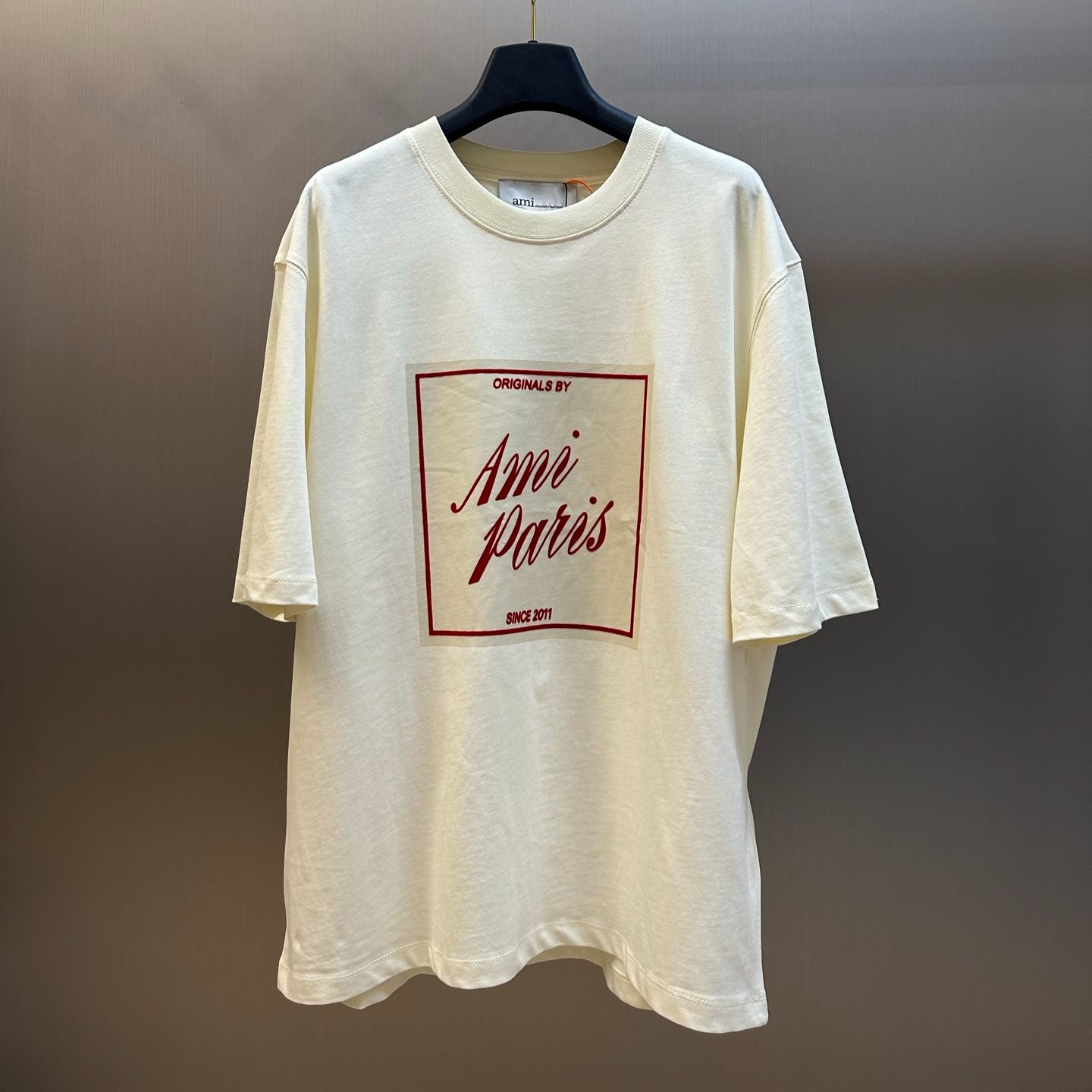 Ami Paris Tick Cotton Jersey Short Sleeve T-Shirt（UTS385726136）