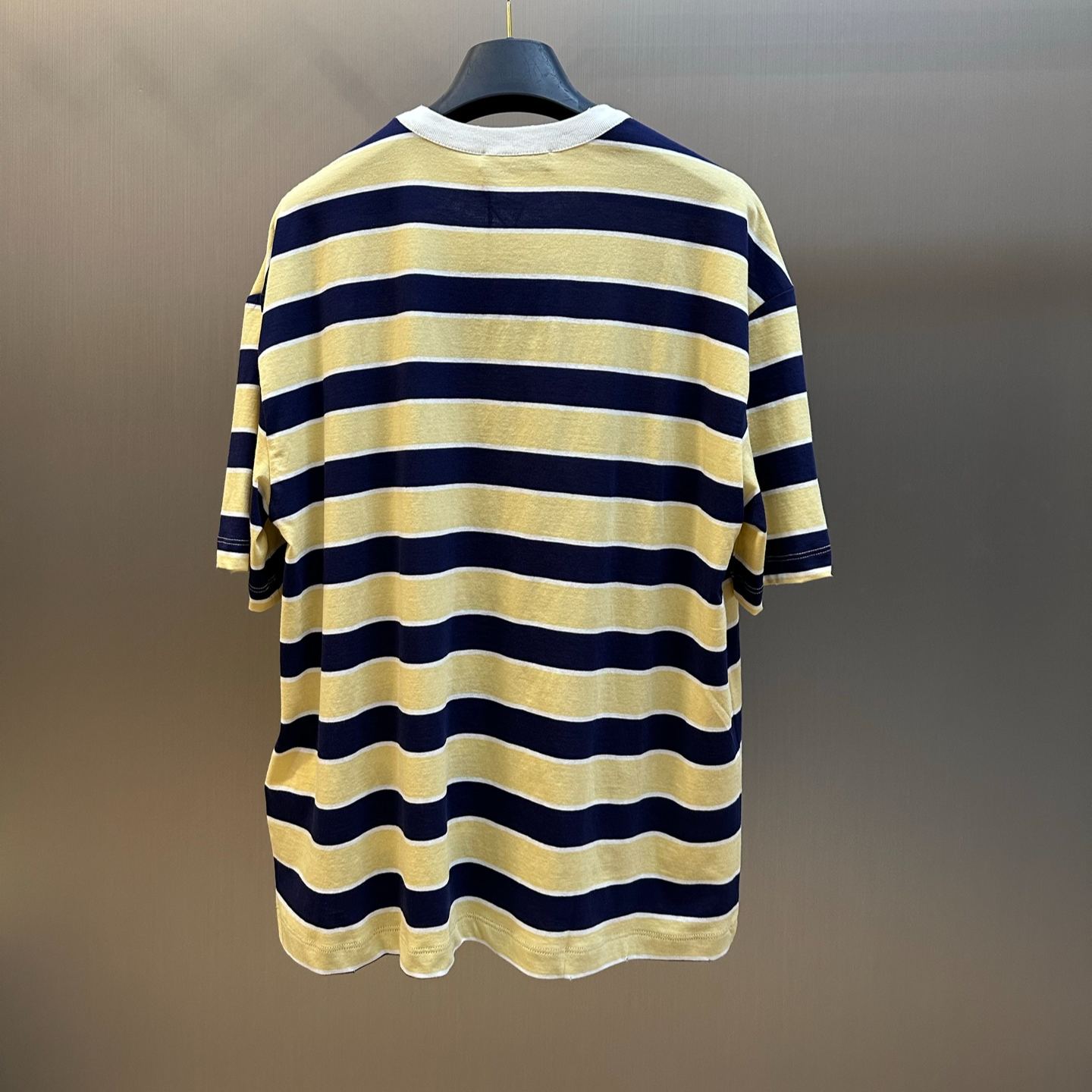 PRADA Bayadere striped lisle cotton T-shirt (39610-189P-F065G-S-OOO）