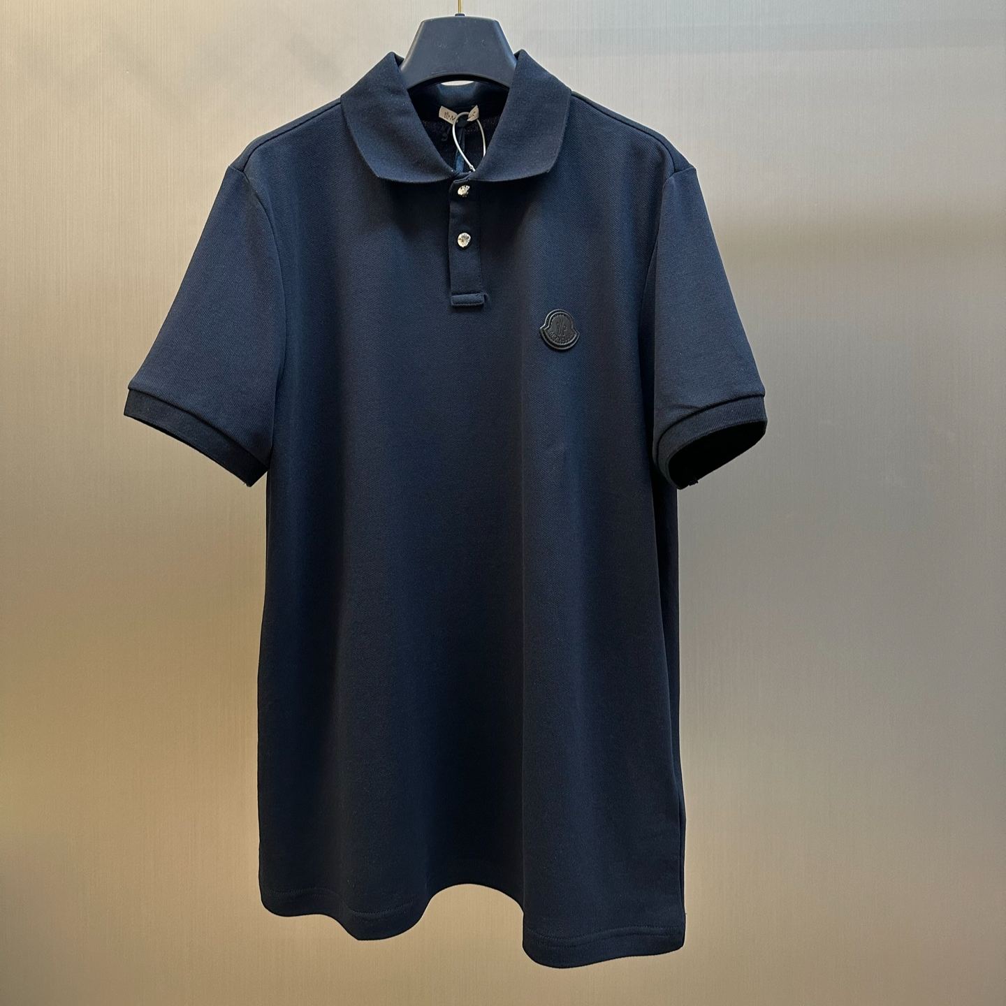 Moncler Black Men's Logo Polo Shirt Cotton Piqué Polo Shirt（L10918A0001284556999）