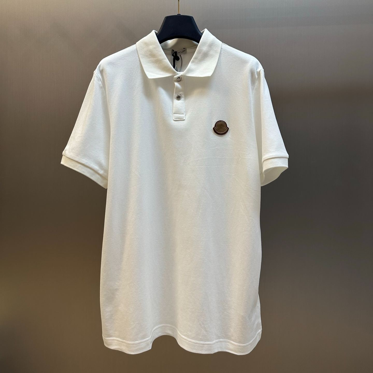 Moncler Black Men's Logo Polo Shirt Cotton Piqué Polo Shirt（L10918A0001284556999）