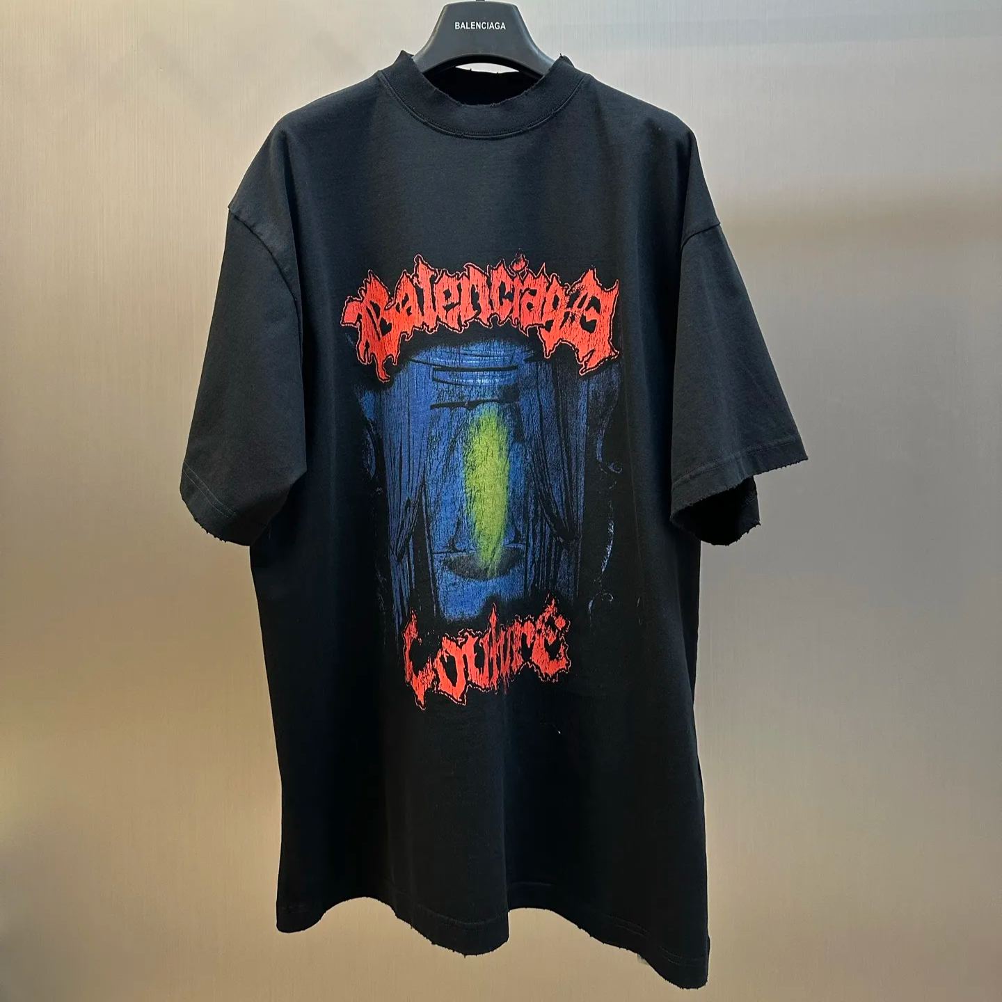 BALENCIAGA Salon De Couture T-Shirt Medium Fit "Black"（764235TUVD51000）