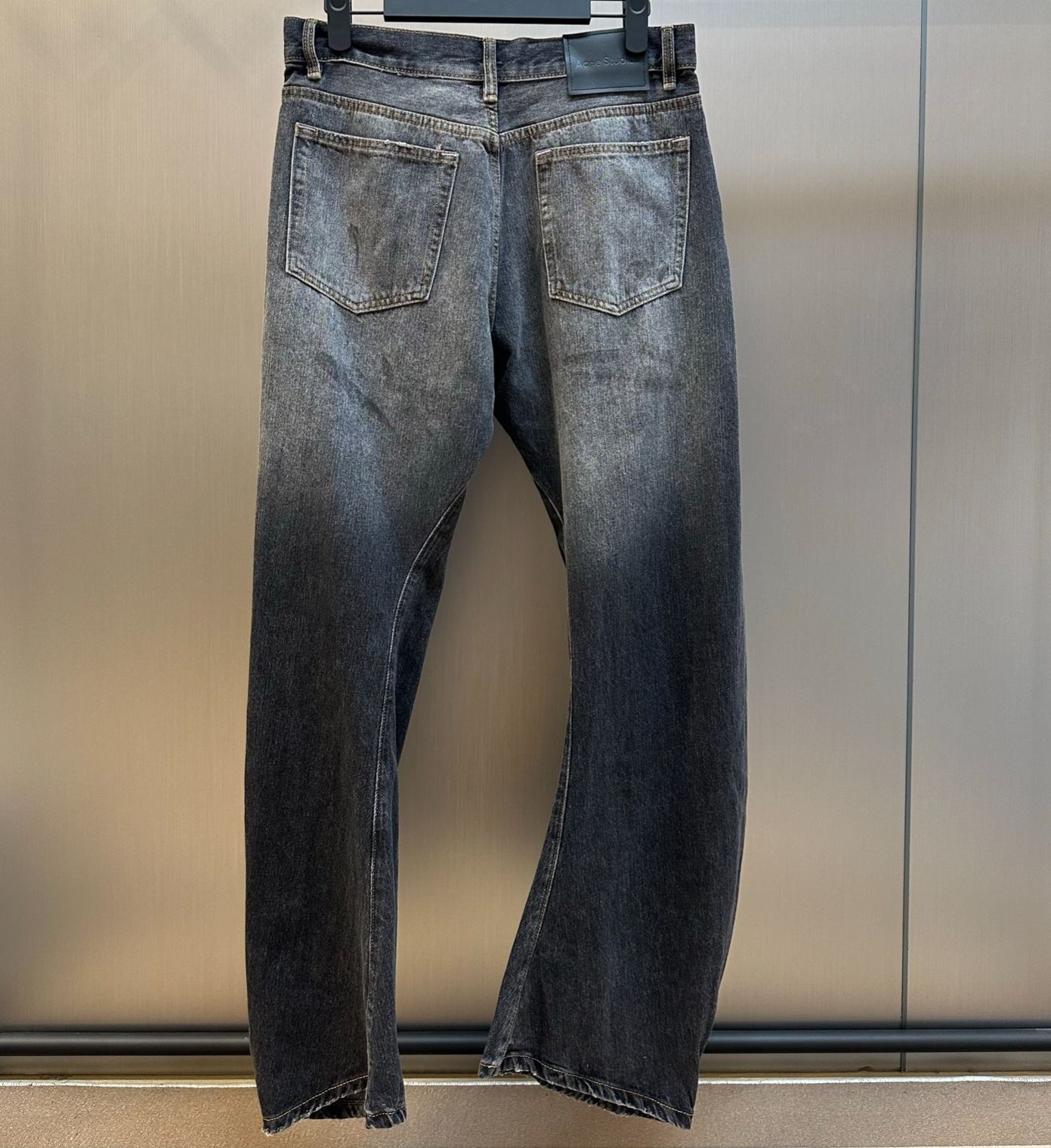 Acne Studios Black 2006F Wide-Leg Jeans (B00426-900）