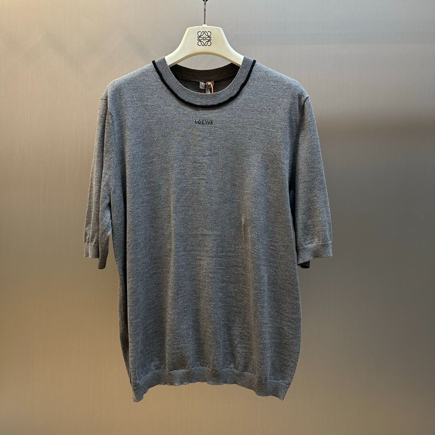 LOEWE logo-detail knitted T-shirt(S359Y55K43-4004）