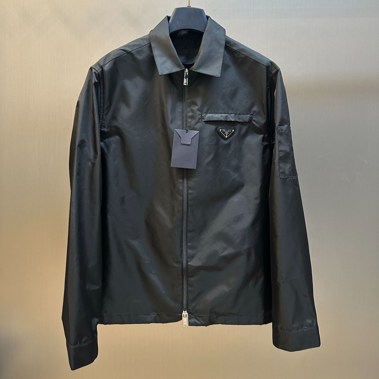 PRADA Re-nylon belted coat, black(SGB684-1WQ8-F0002）