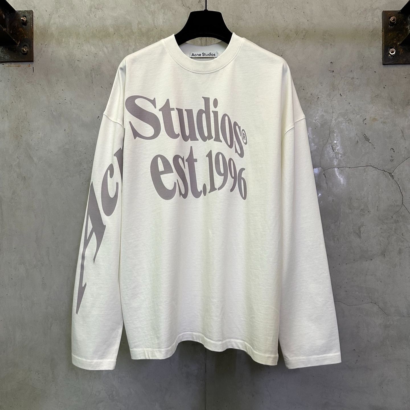 Acne Studios Logo Print Long-Sleeve T-Shirt (AL0512-AEG）