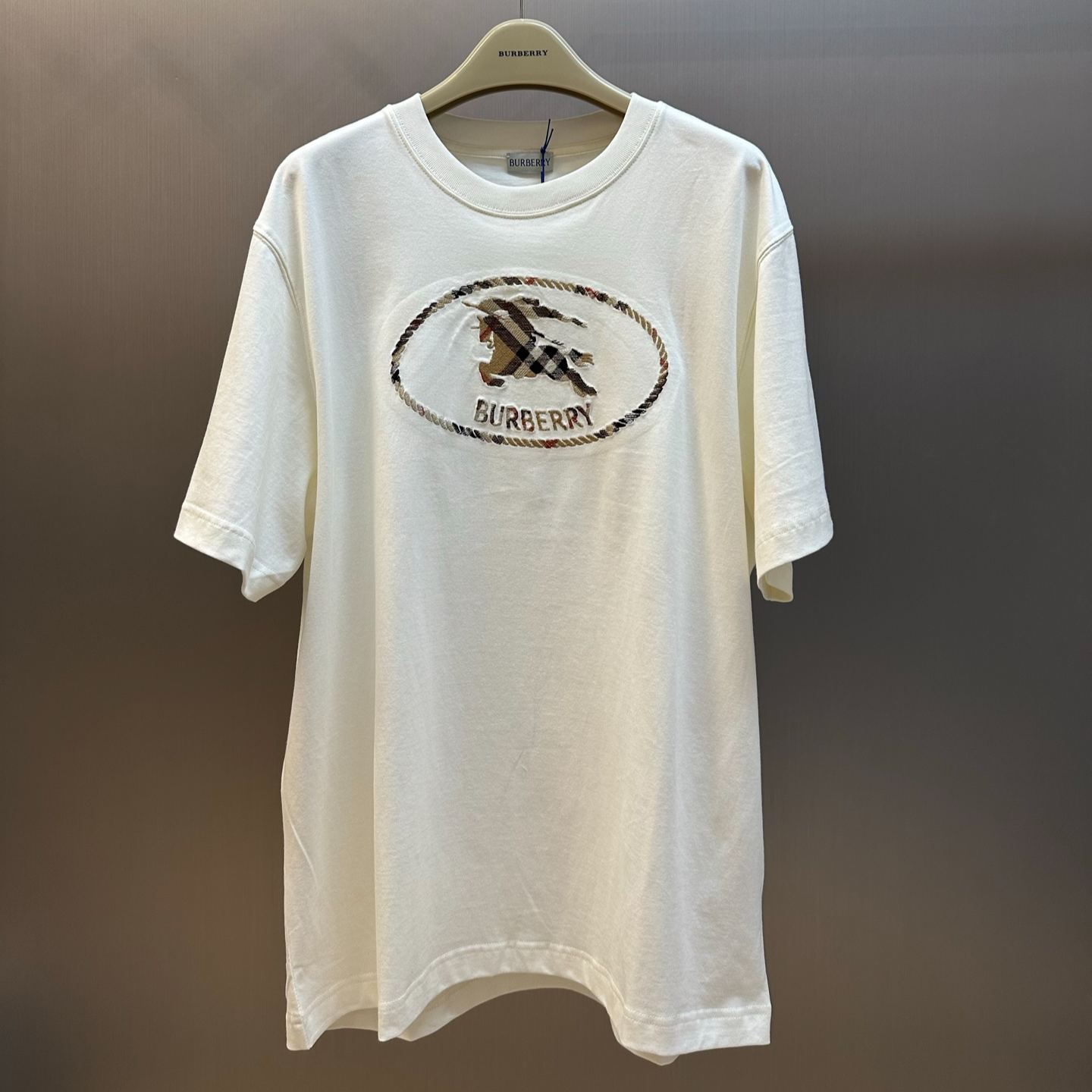 Burberry Check Knight Stamp Cotton Tee（81234371）
