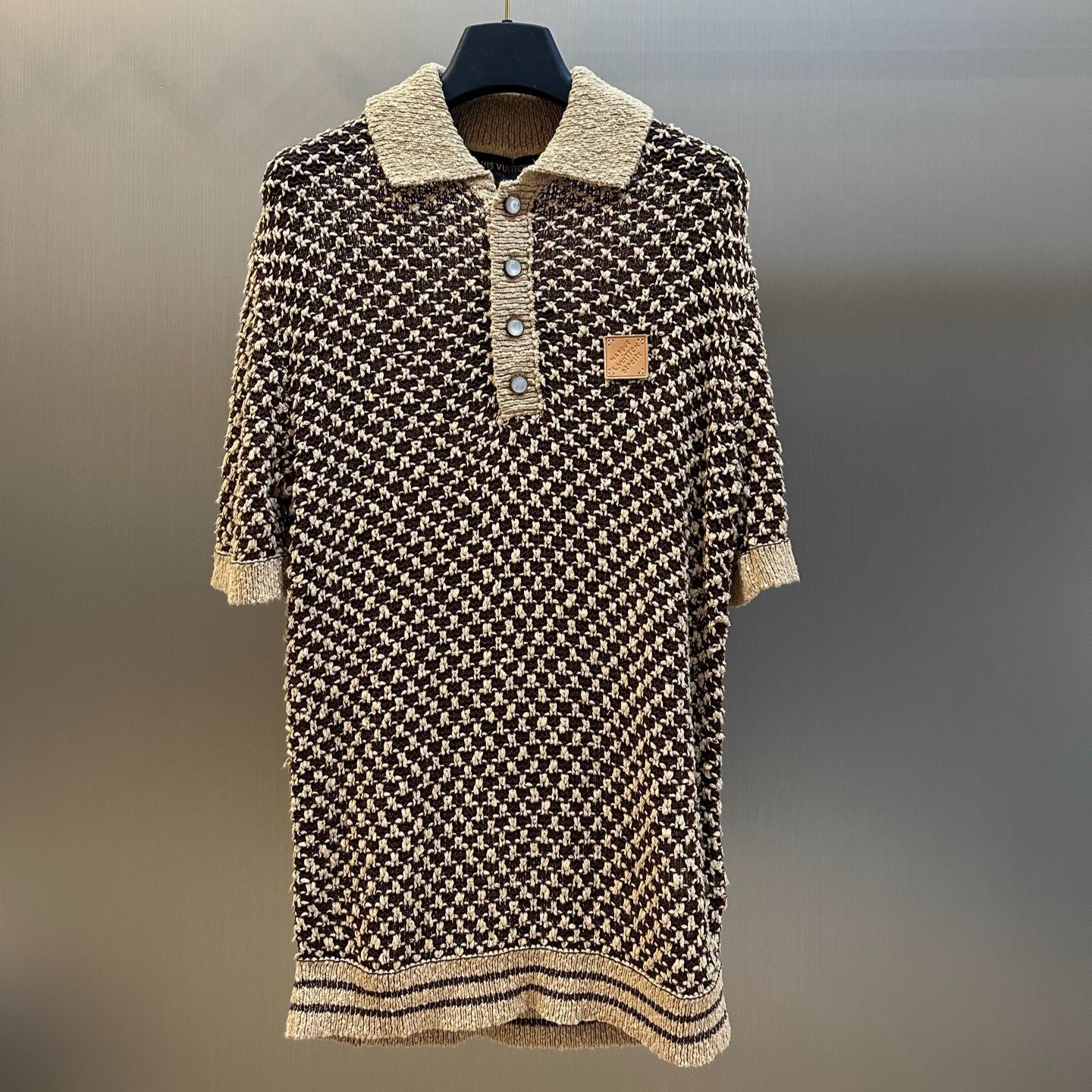 Louis Vuitton Short-Sleeved Knitted Mesh Polo（1AJUUF）