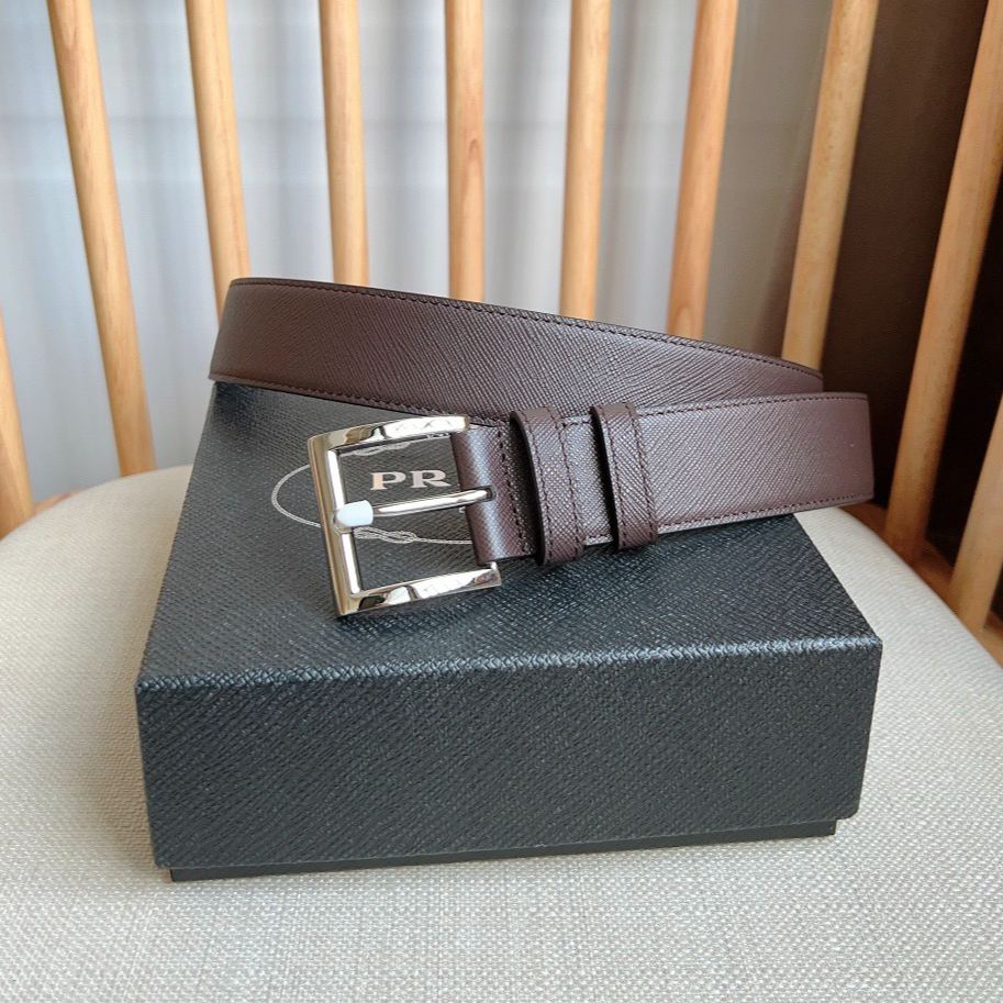 PRADA Saffiano leather belt-3.5cm（2CC545053F0002）