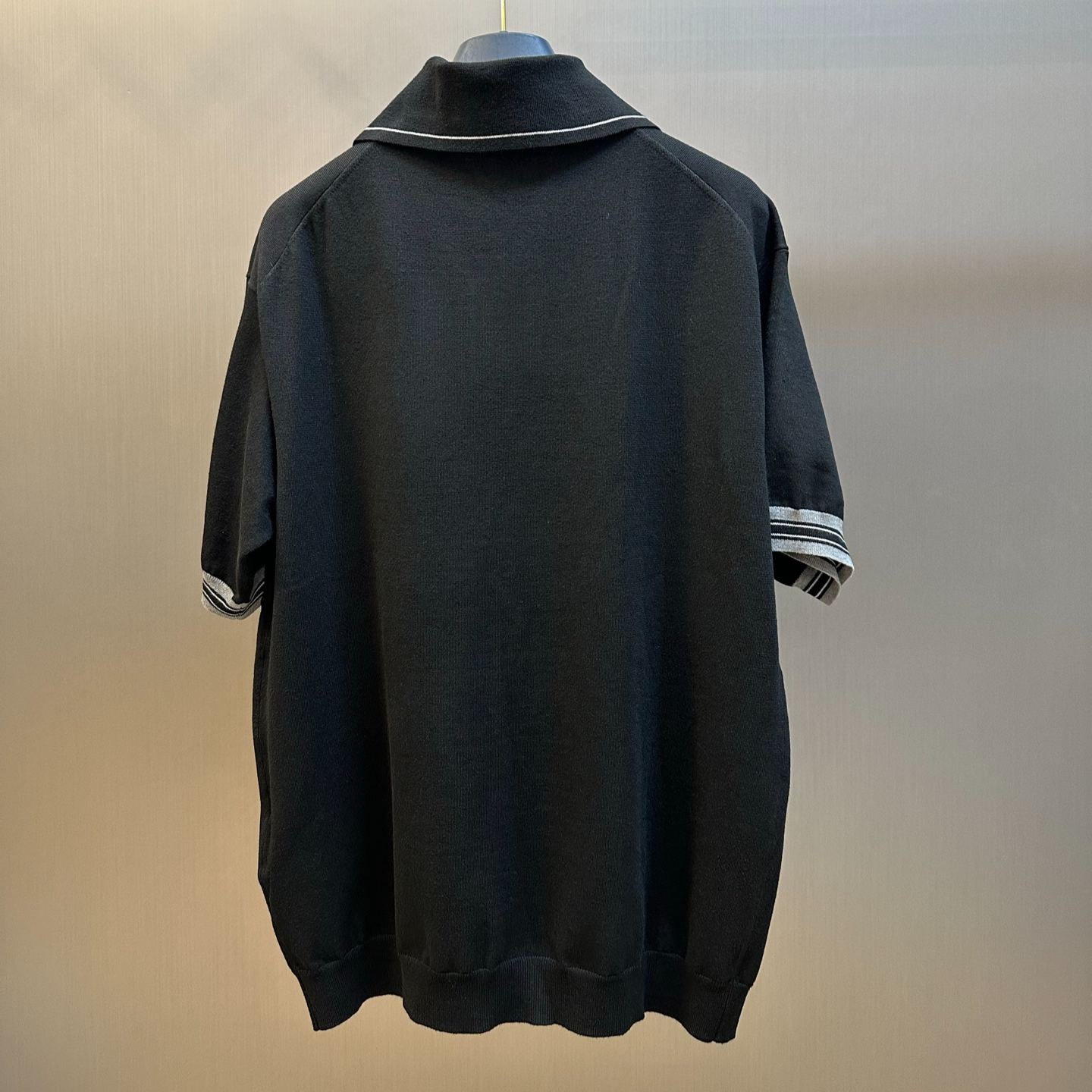 Prada Wool Polo Shirt - Black（UMB488-12D8-F0002-S-231）