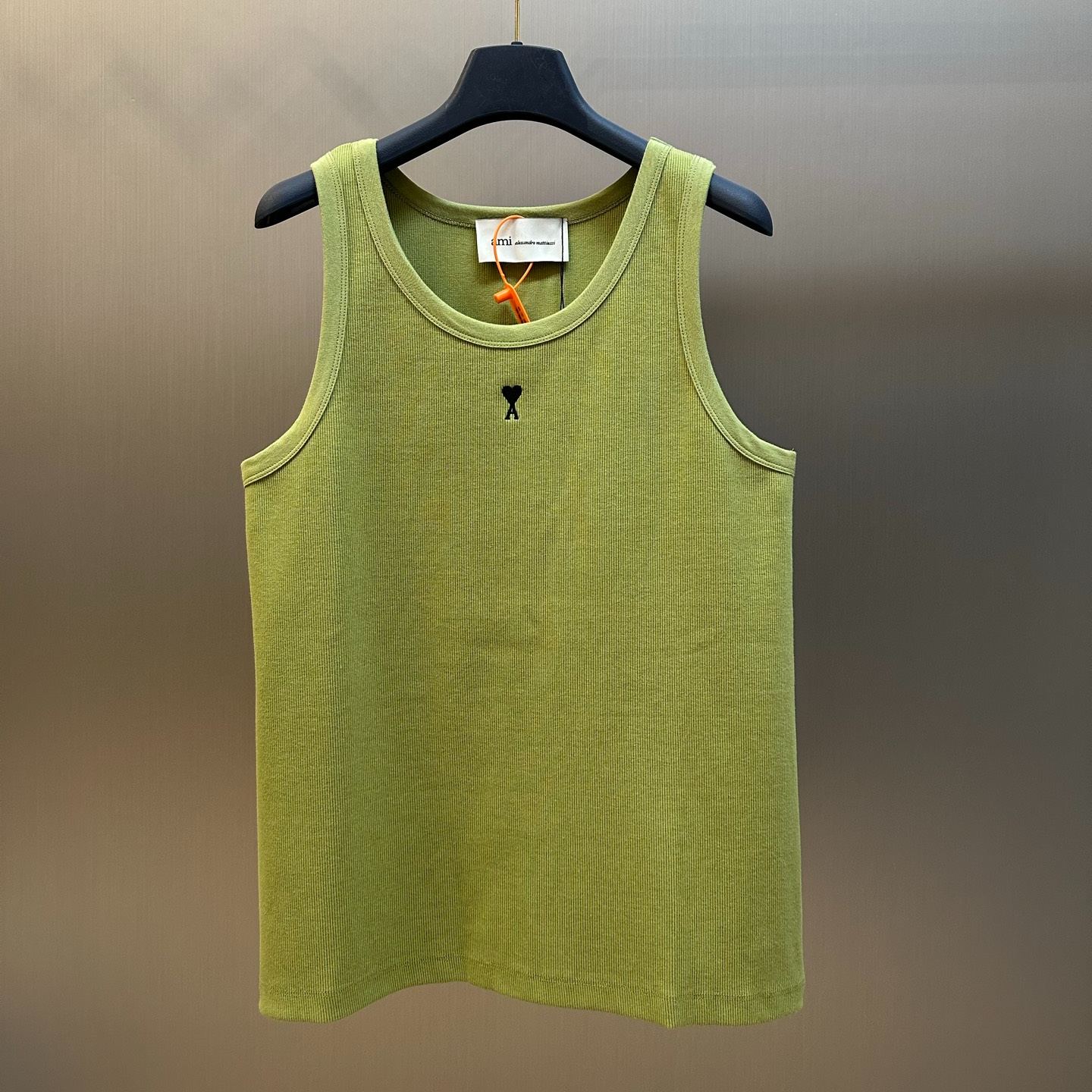 AMI PARIS Cotton Ribbed Vest（FTP811JE0117-045）