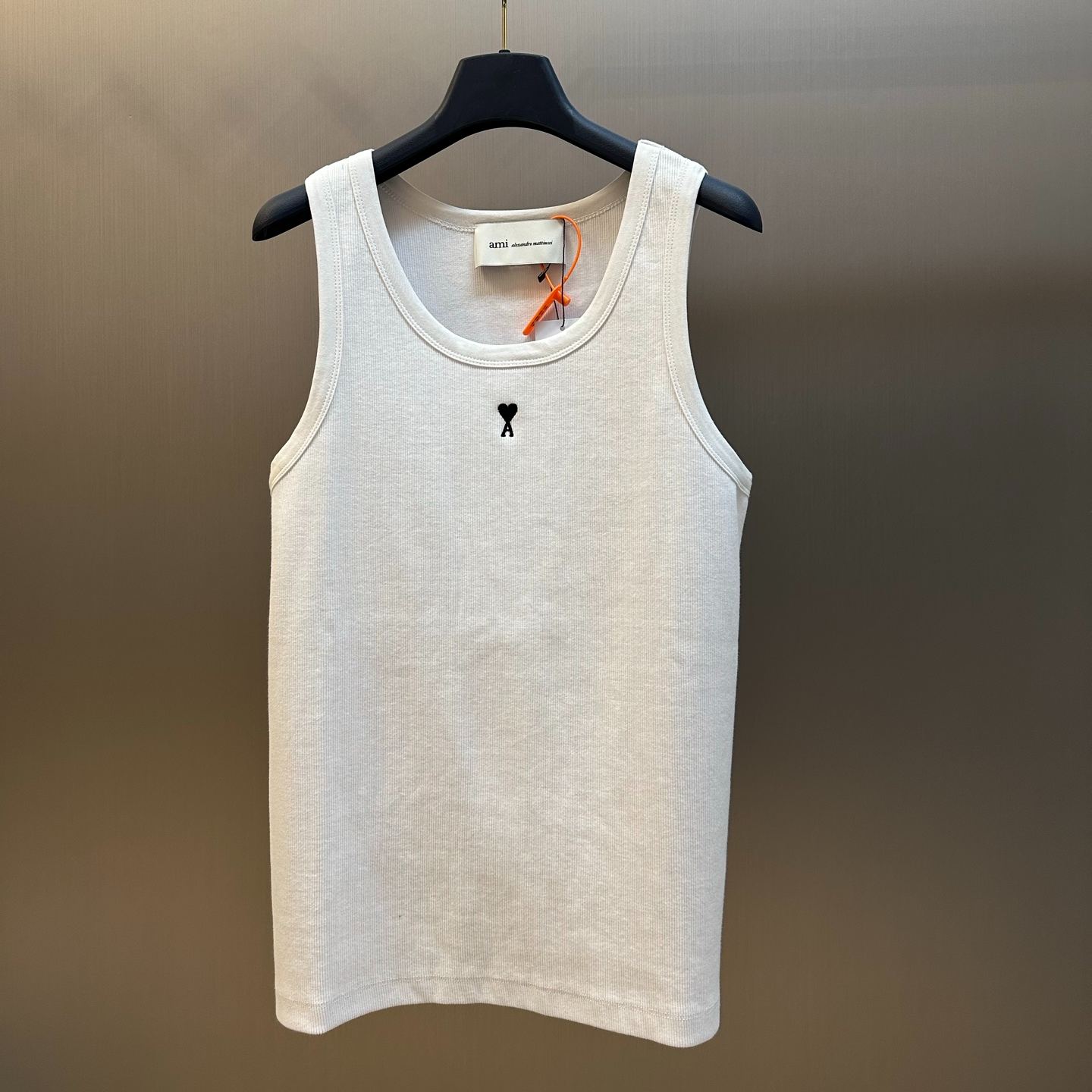 AMI PARIS Cotton Ribbed Vest（FTP811JE0117-045）