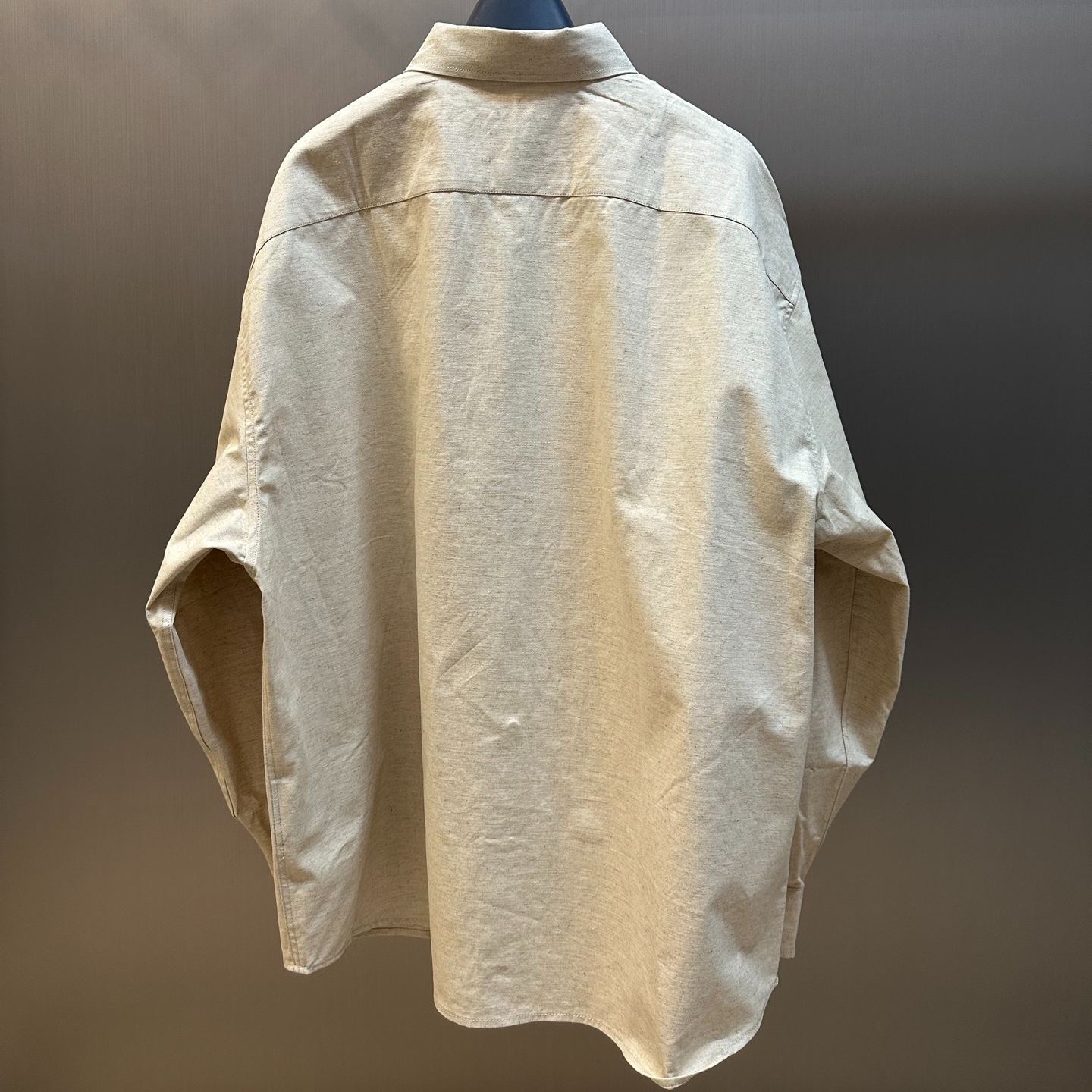 PRADA Men's Chambray Shirt "Natural"(GEC105-14J2-F0ABR-S-OOO）