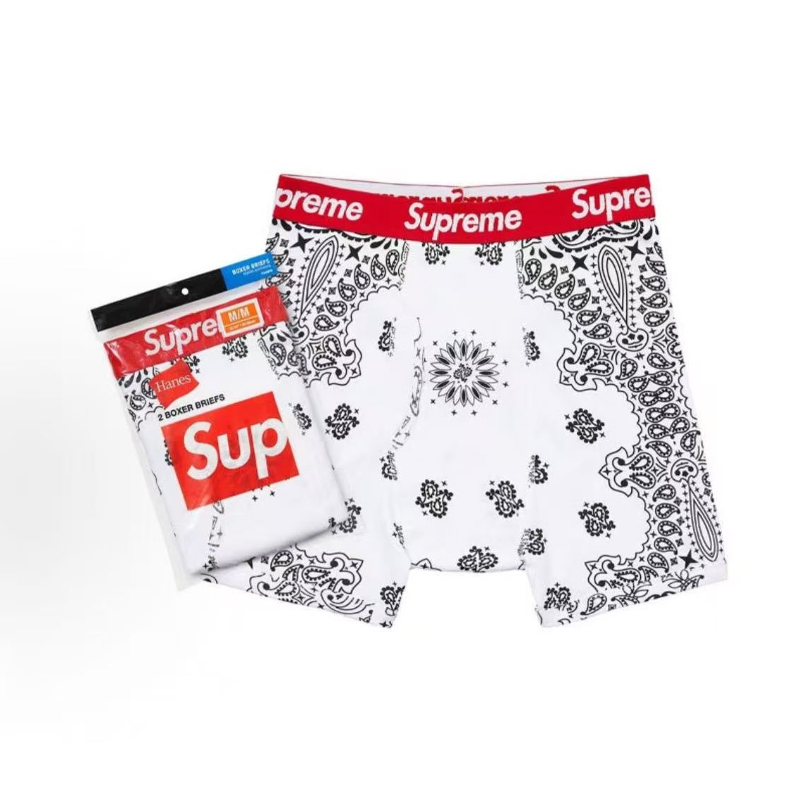 Supreme x Hanes Bandana Boxer Briefs (2 Pack)（SUP-FW22-061）