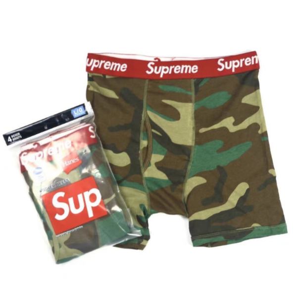 Supreme x Hanes Boxer Briefs, Camouflage(2 Pack)（SUP-FW18-063）