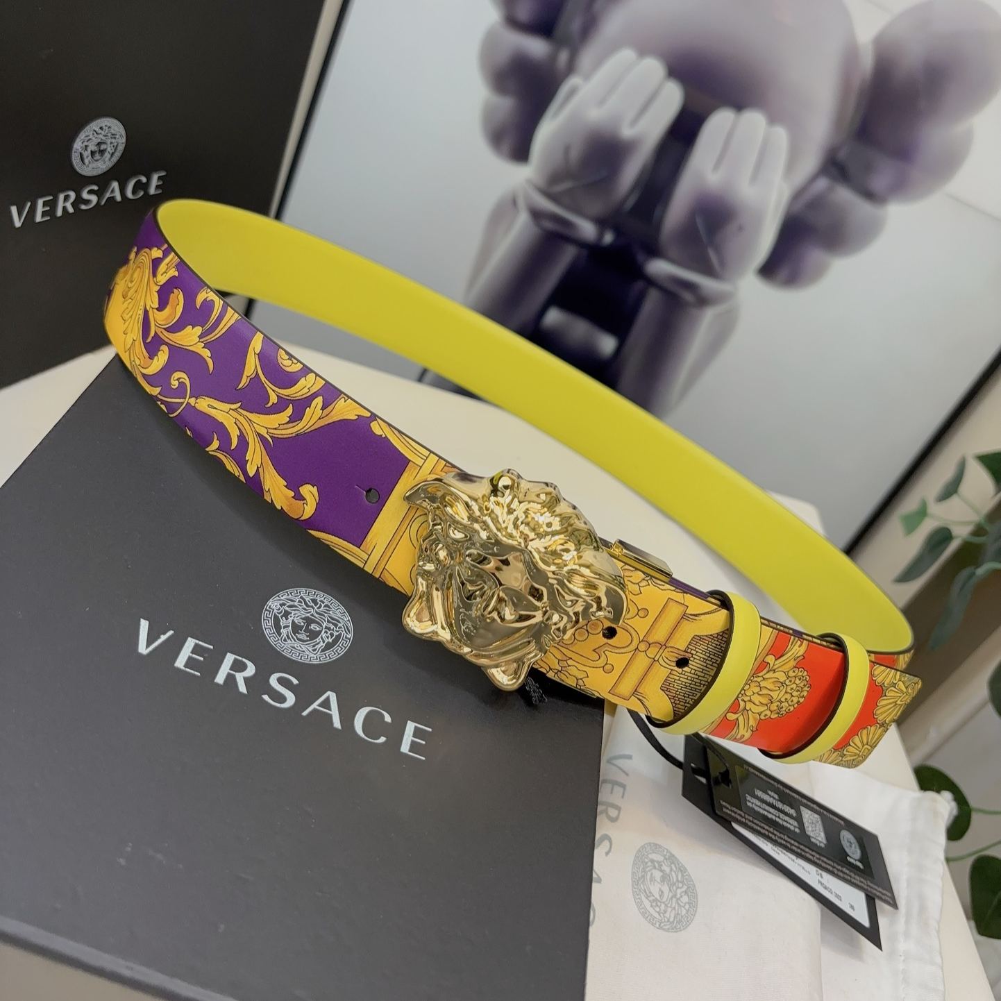 Versace Reversible Belt 'Multicolor'（DCU6705 1A0363 5L34V）