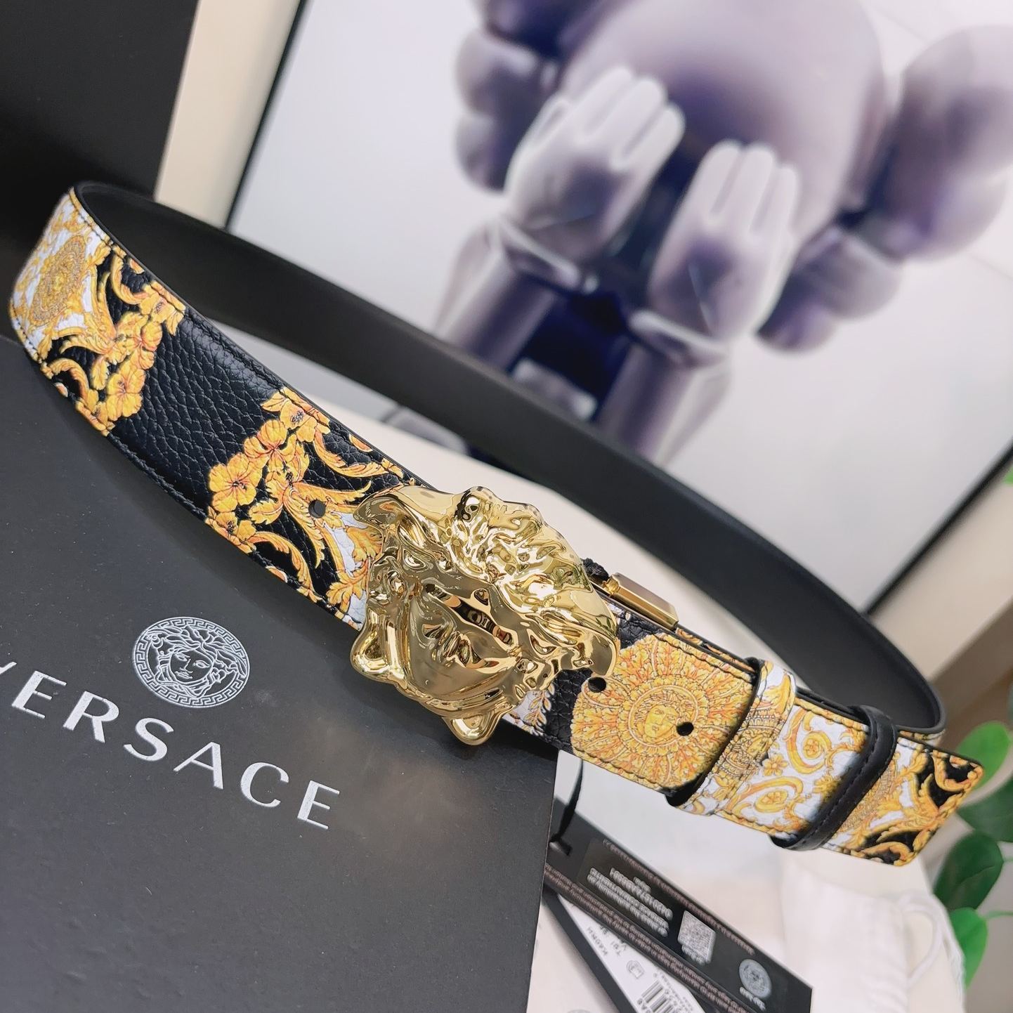 Versace La Medusa Reversible Leather Belt 'Black'（DCU6705 1A08777 5B00）