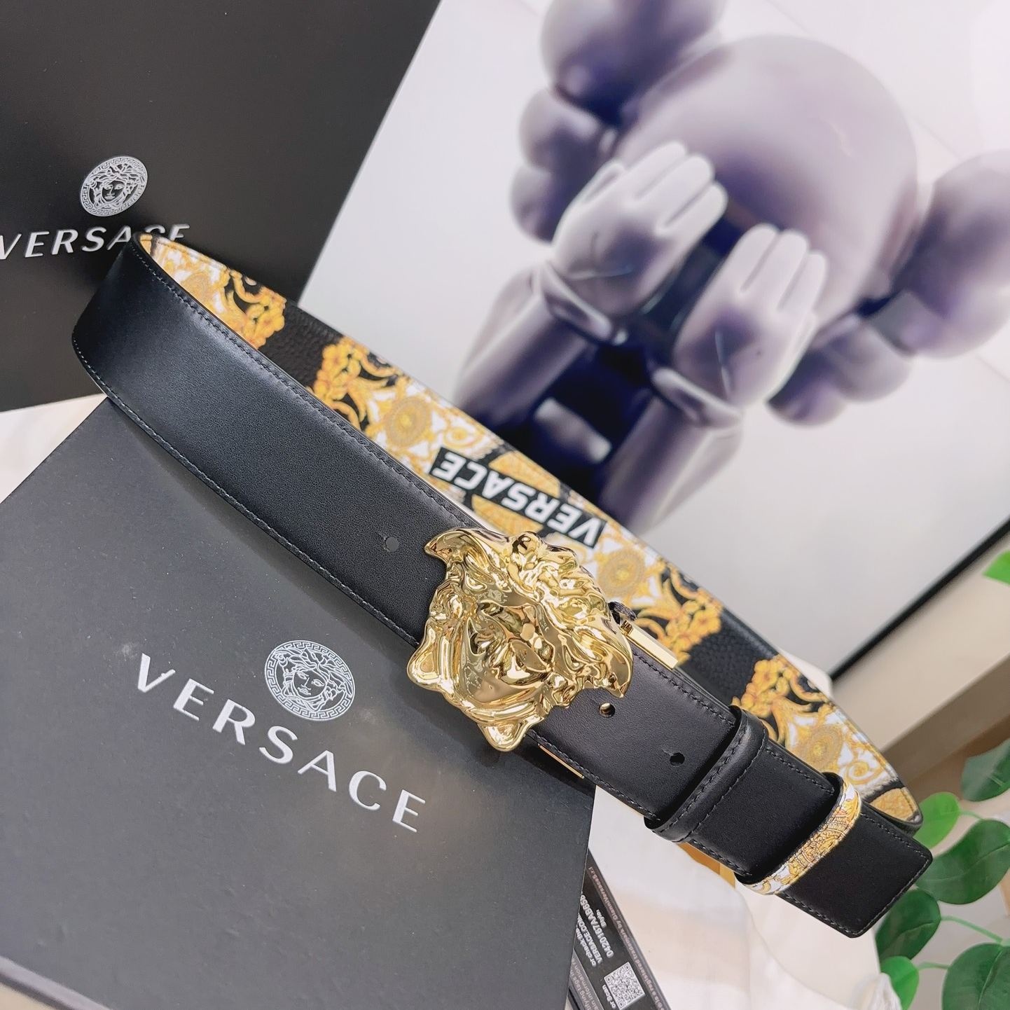 Versace La Medusa Reversible Leather Belt 'Black'（DCU6705 1A08777 5B00）