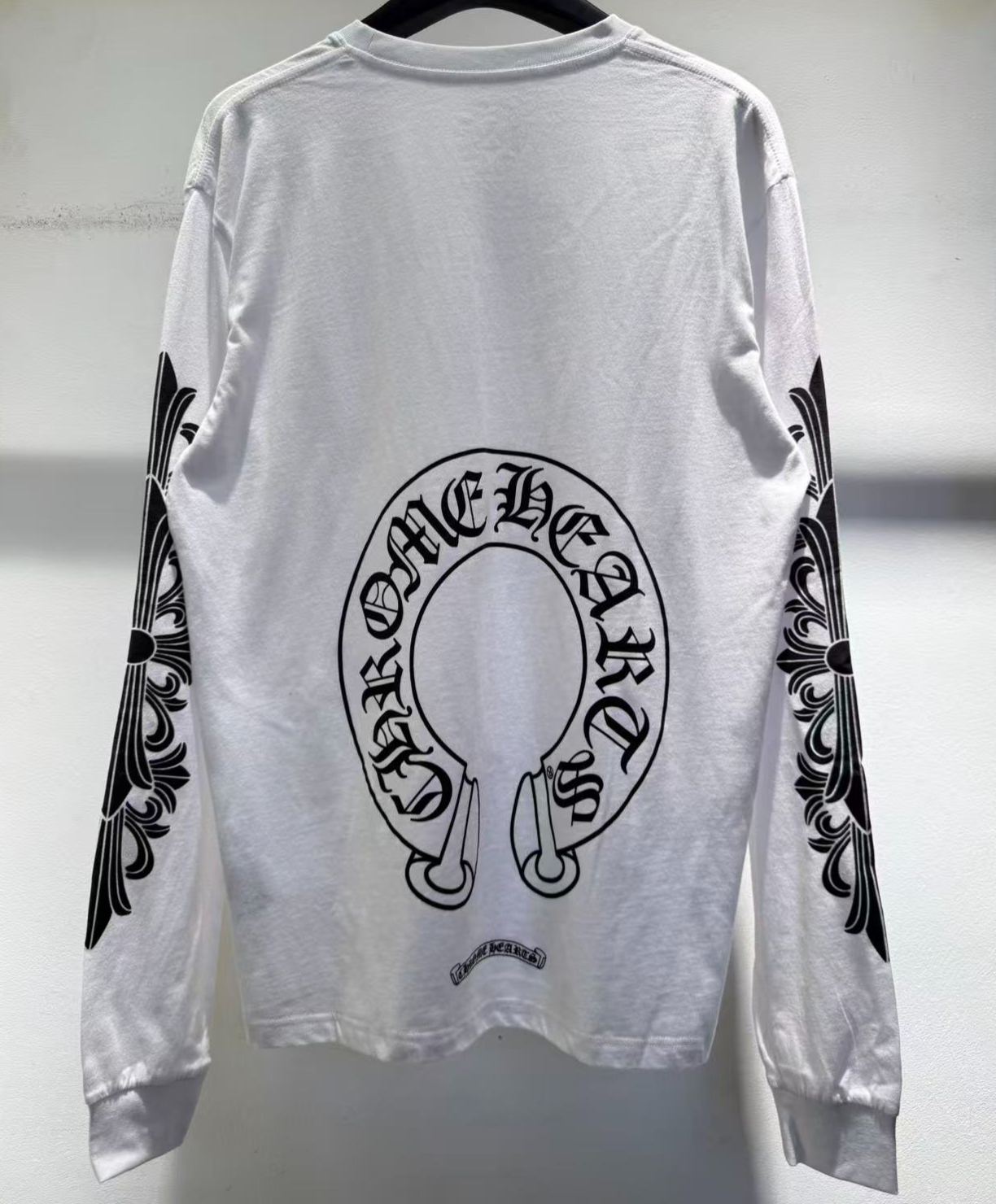 CHROME HEARTS LONG SLEEVE T-SHIRT FLORAL CROSS (CH-093067）