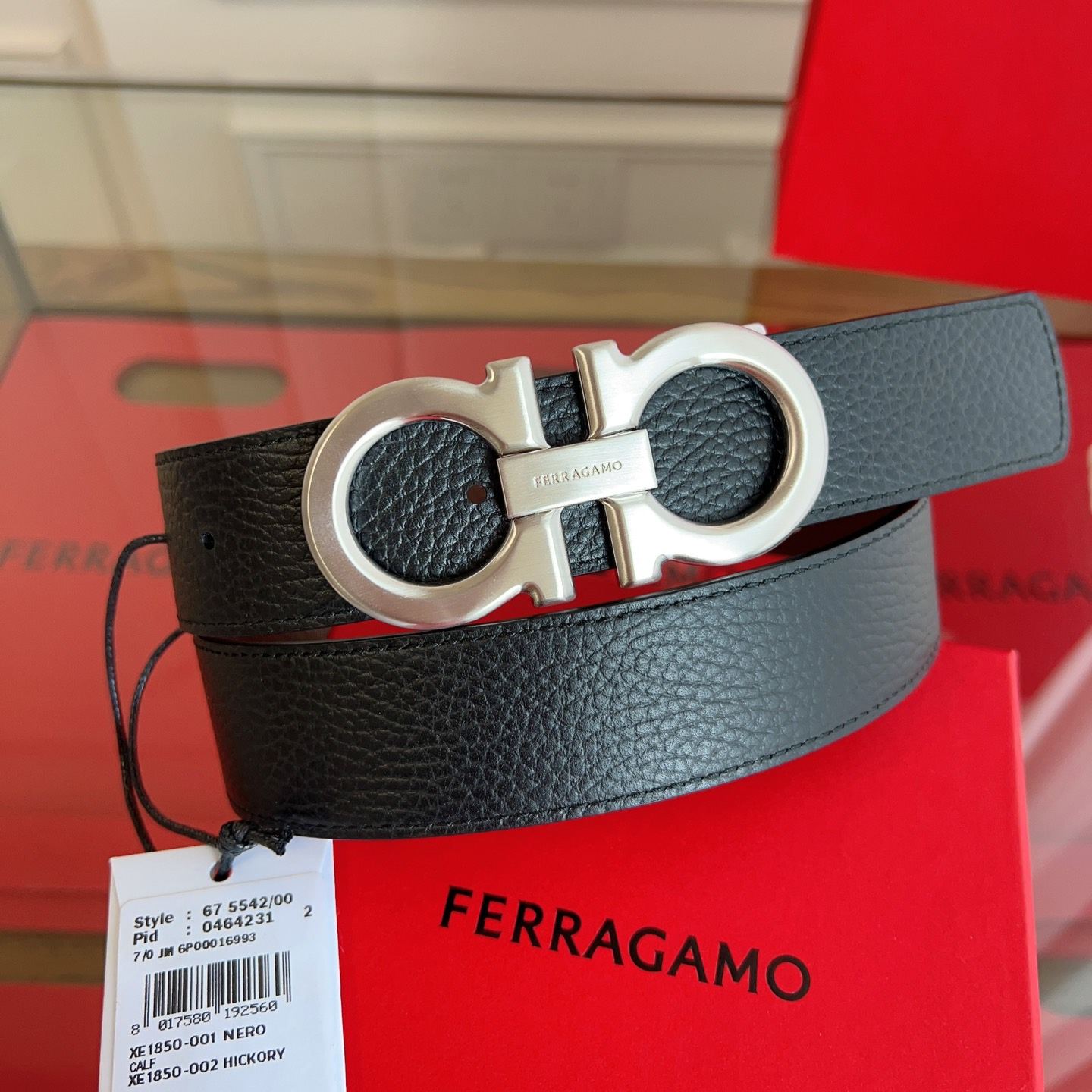  FERRAGAMO reversible and adjustable Gacini belt（705614）