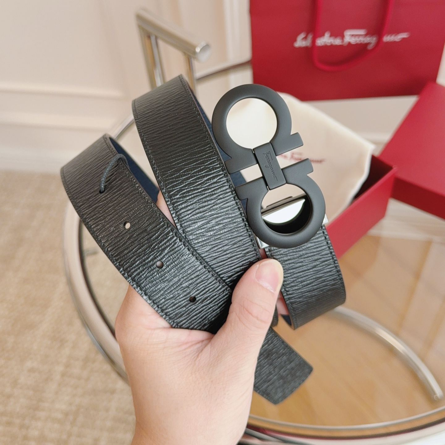 Ferragamo Reversible Belt（679710 746507）
