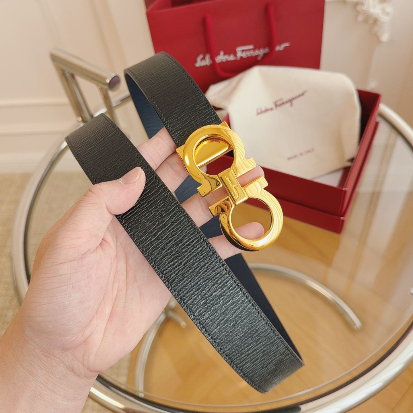 Ferragamo Reversible Belt（679710 746507）