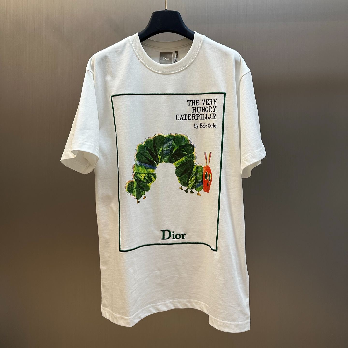 Dior loose fit T-shirt with embroidered book cover pattern.（693J608A3282_C089）