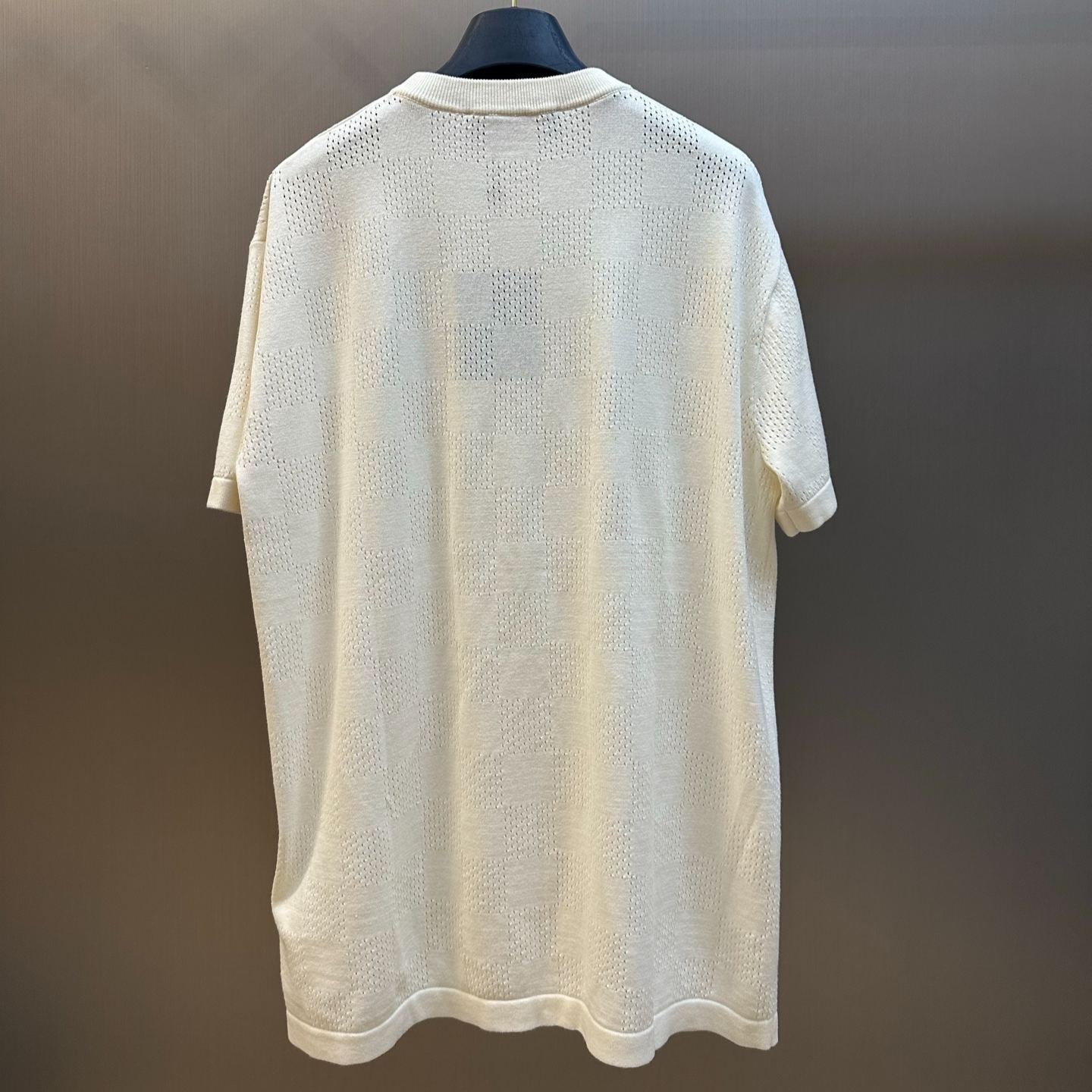 LOUIS VUITTON Mesh Logo Short-Sleeve Crew Neck Shirt（1AK71M)
