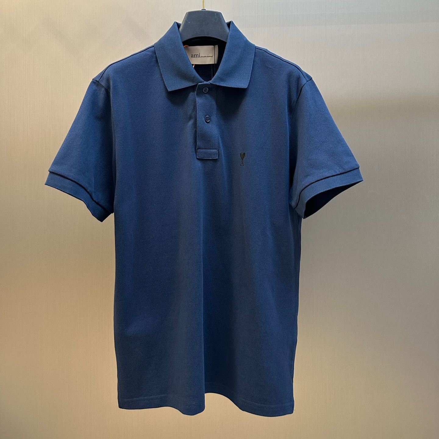 AMI Paris Organic Cotton Ami de Coeur Polo Shirt（E26HPL411760）