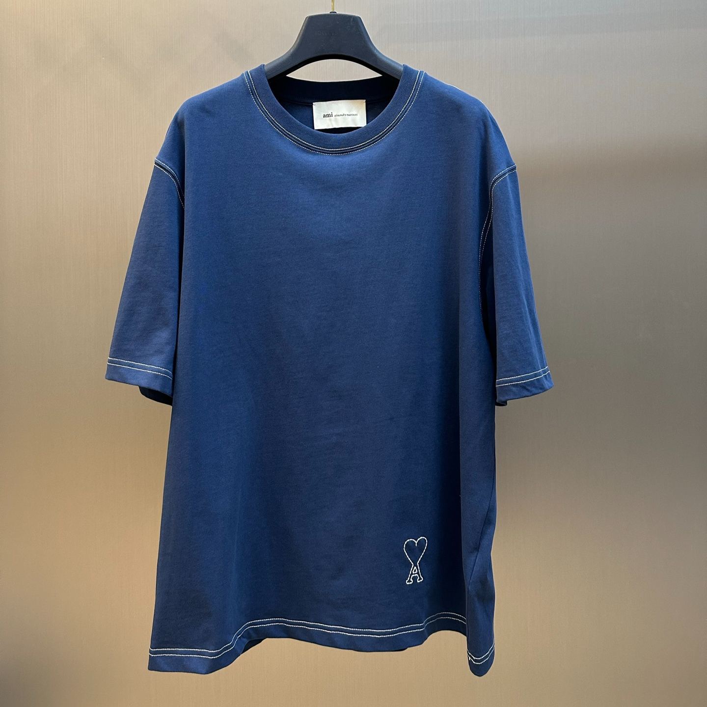 AMI Paris Topstitch Boxy T-Shirt（HTS394.726）