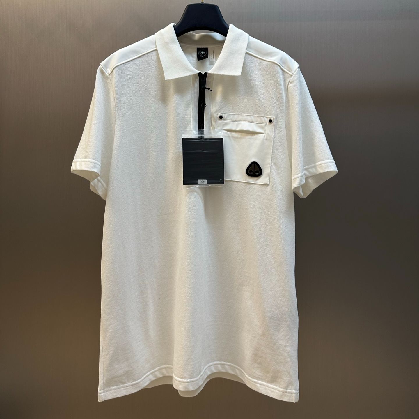 Moose Knuckles Dalon Black Polo Shirt(822185746616）