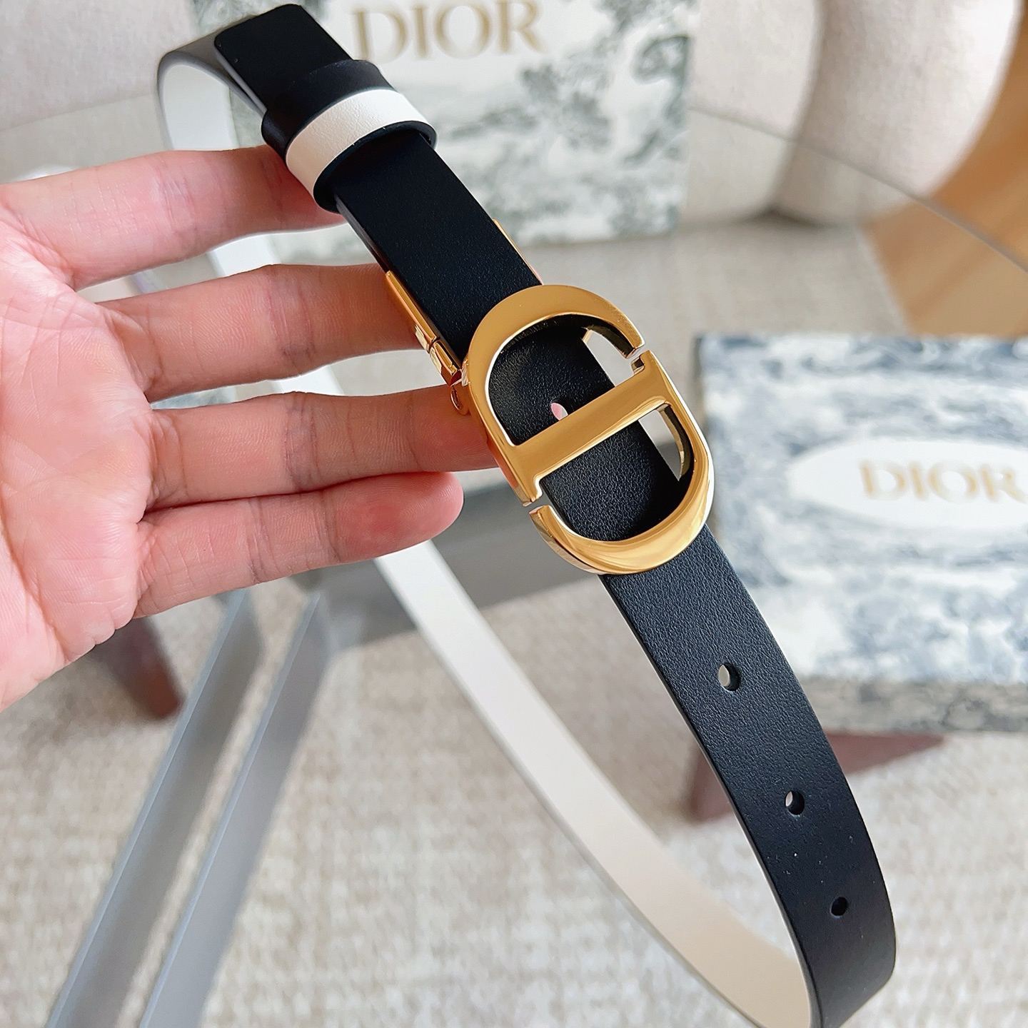 Dior 30 Montaigne Reversible Belt（B0446UWGA_M911）
