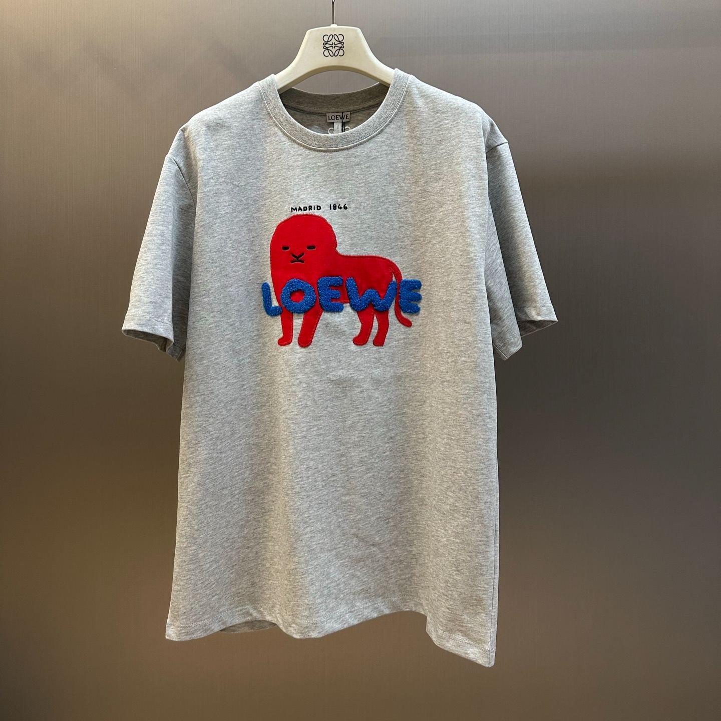 LOEWE Relaxed fit T-shirt in cotton Grey（H35OY22J02）