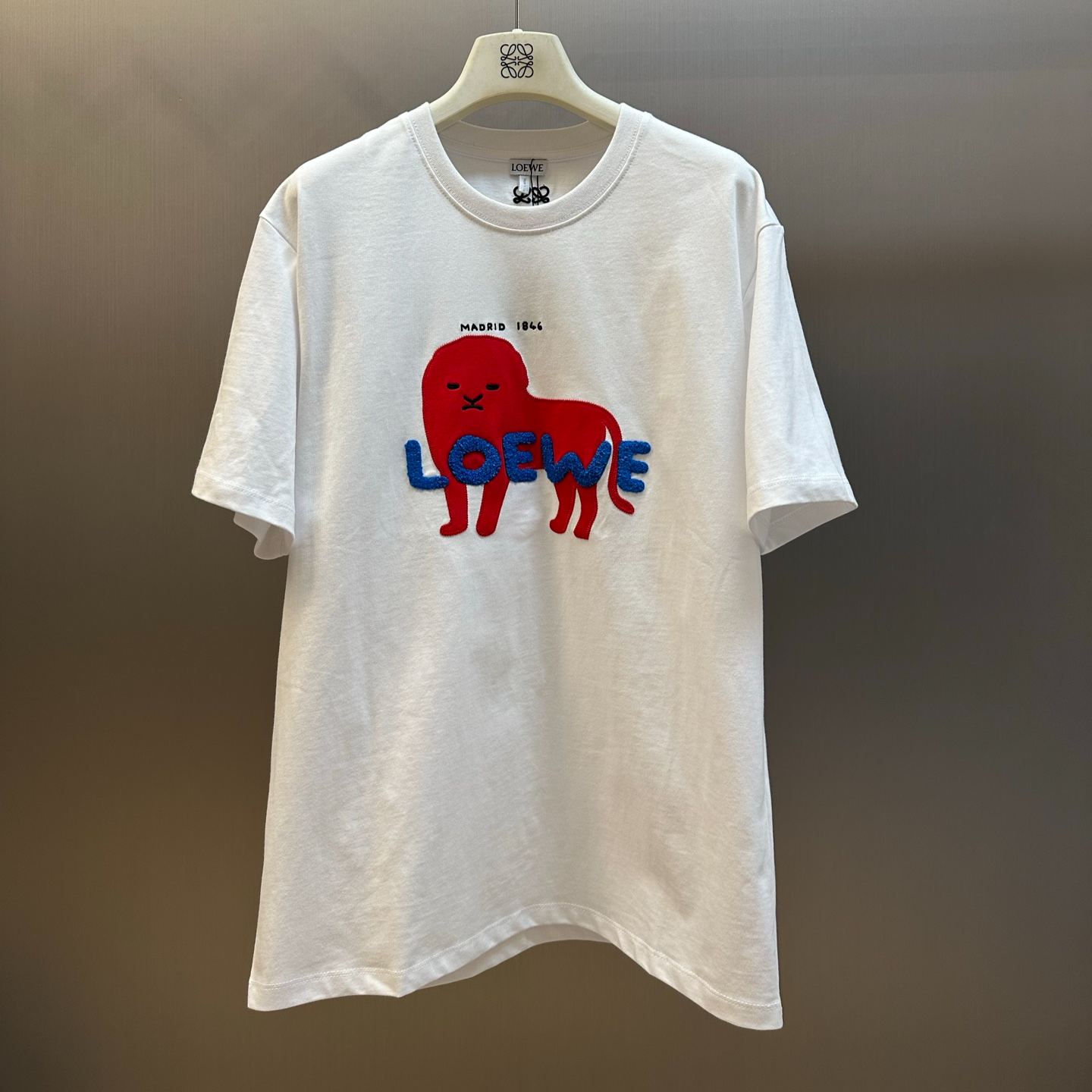 LOEWE Relaxed fit T-shirt in cotton Grey（H35OY22J02）