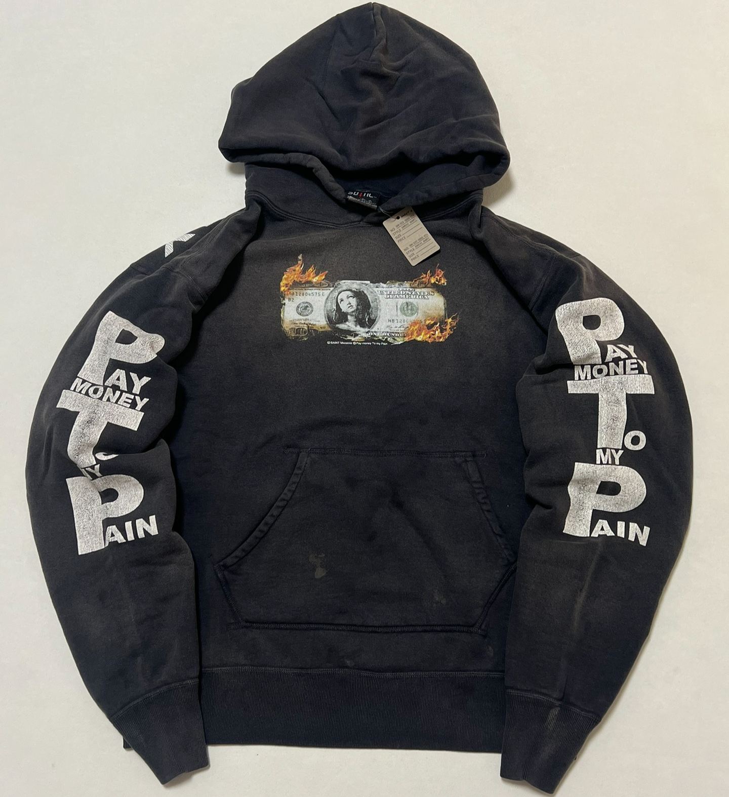 SAINT Mxxxxxx PTP_HOODIE/BRND MONEY/BLACK  (SM-YS8-0000-C51）