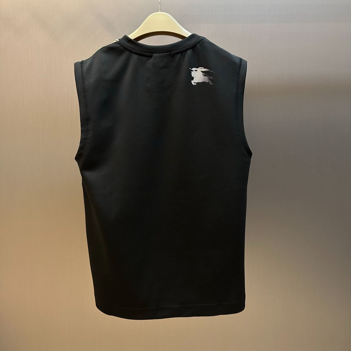 Burberry Check Trim Jersey Tank Top in Black - Men, Nylon（81170571）