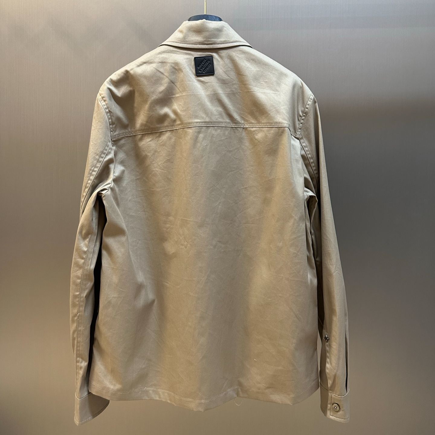 LOUIS VUITTON logo embossed cotton blend shirt jacket（1AJRC0）
