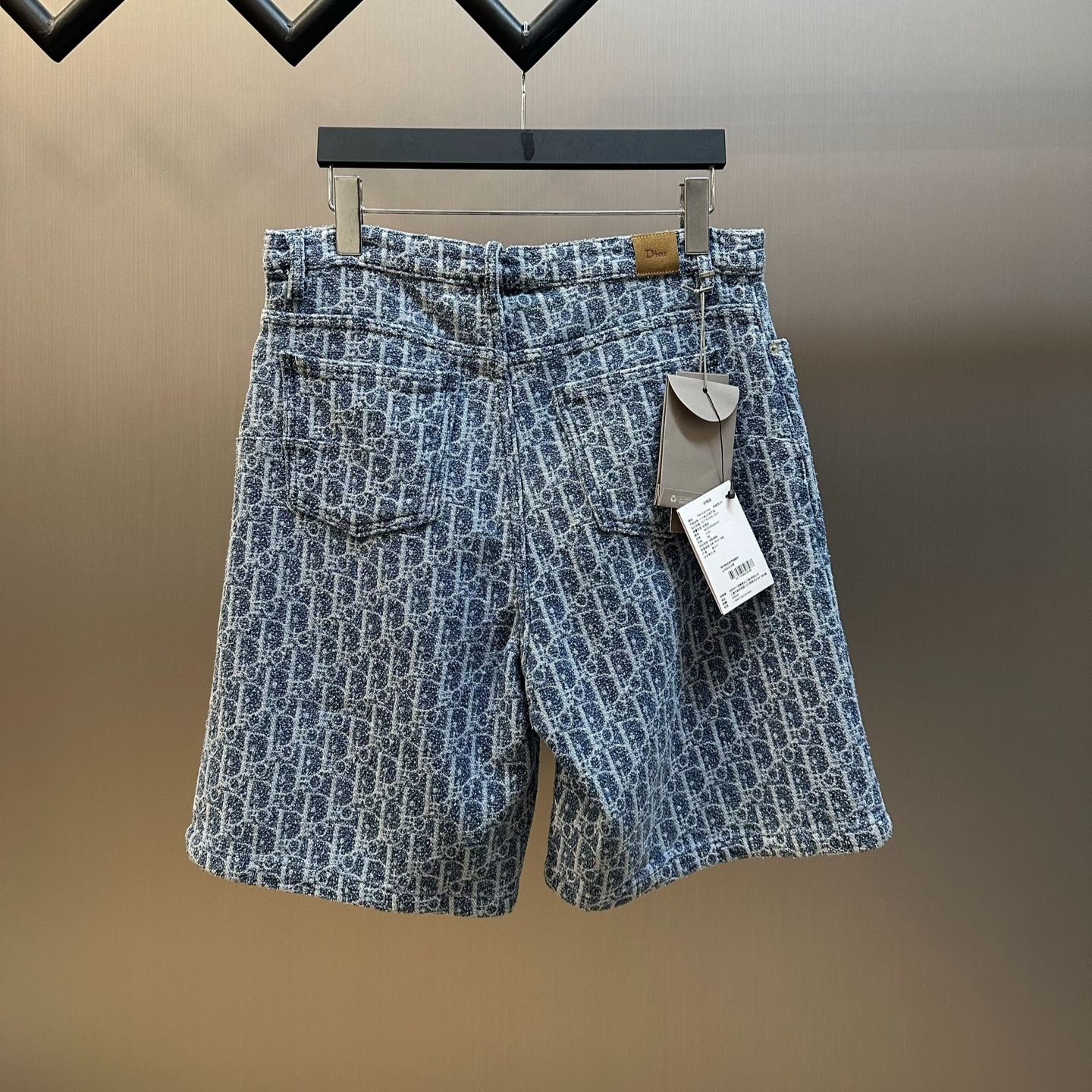 Dior Oblique Shorts Blue Spongy Cotton-Blend Twill(693D009B3088-C580）