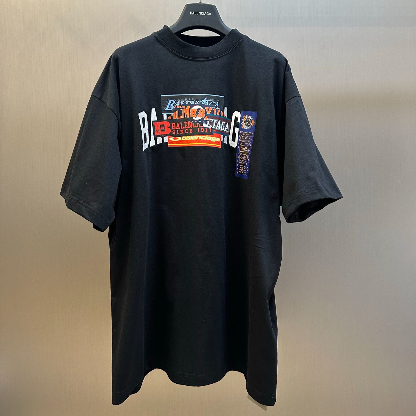 Balenciaga Bumper Stickers Boxy T-shirt（764235TUVS31000）