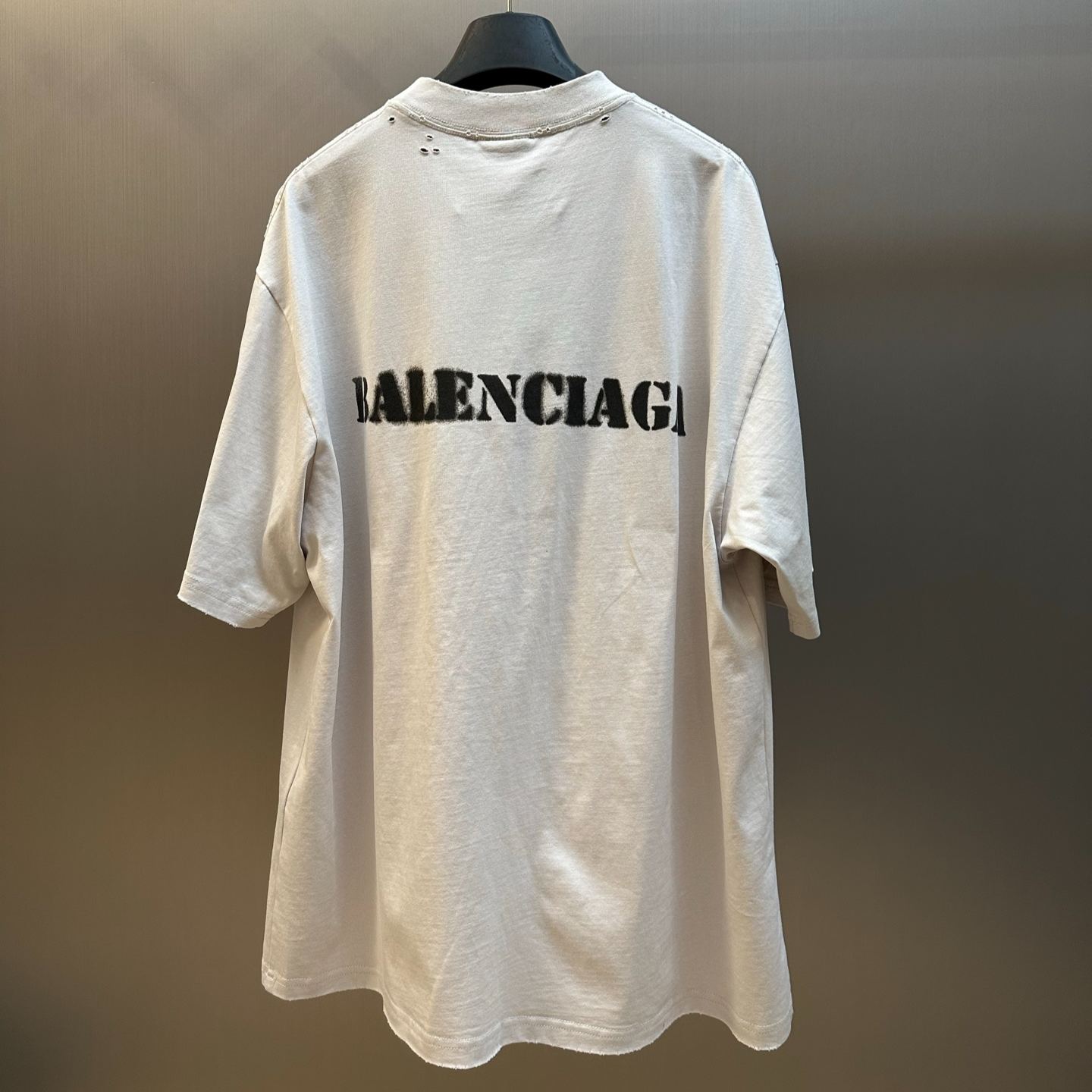 Balenciaga-Stencil Type T-shirt 'Black'（764235TQVA31750）