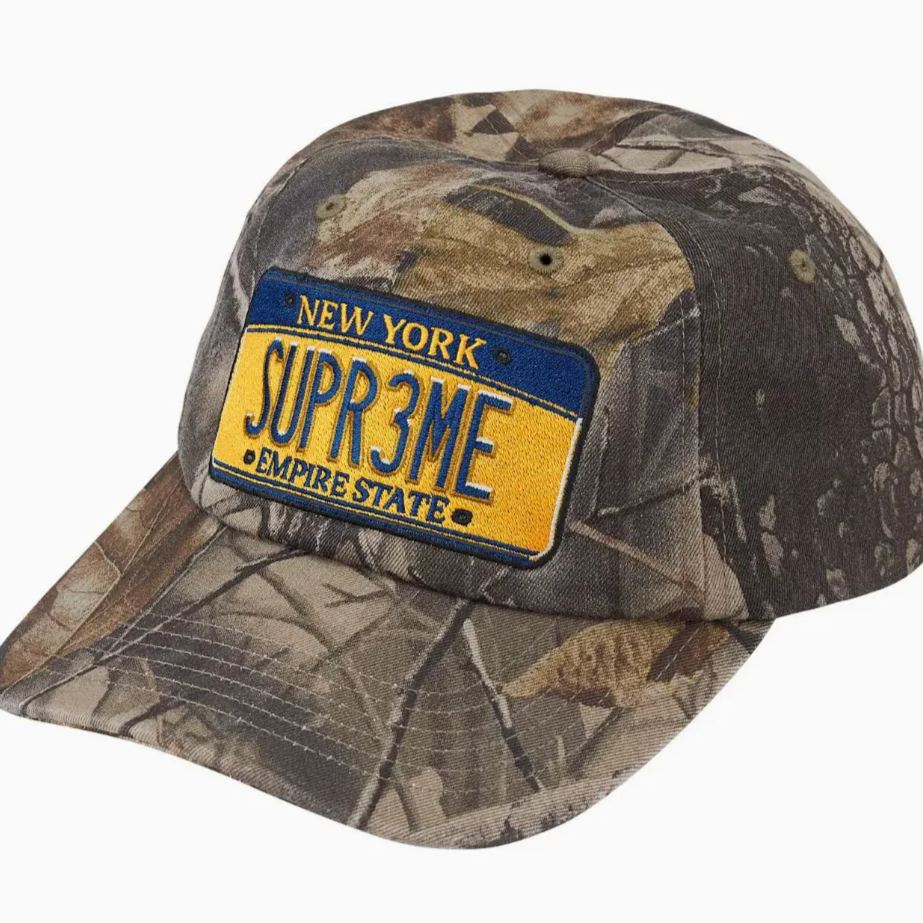 Supreme License Plate 6-Panel 'Realtree Hardwoods Camo' （sup-2026-6-25）