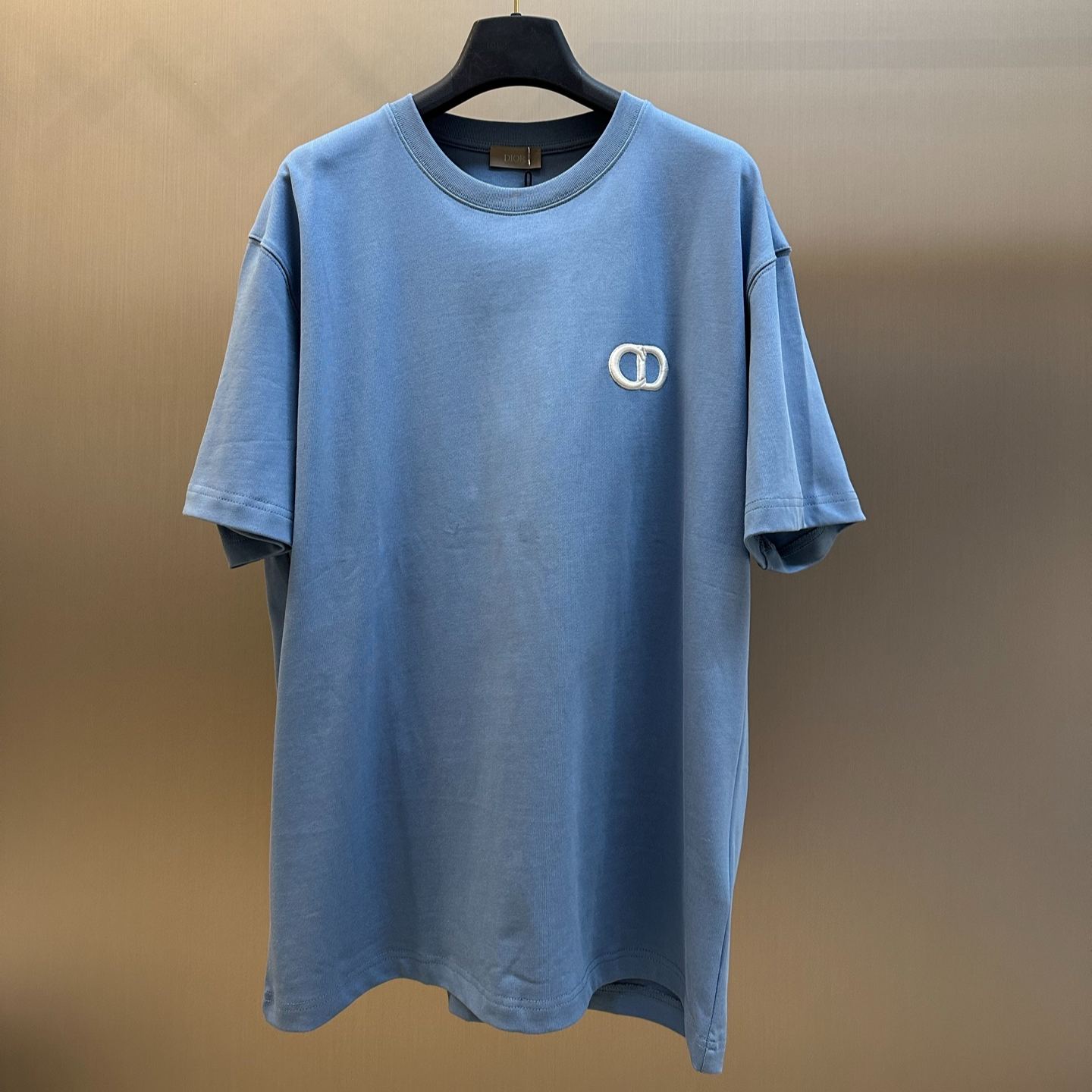 Dior Men's CD Icon T-Shirt, Relaxed Fit Cotton Jersey "Blue"（943J605A0554_C591）