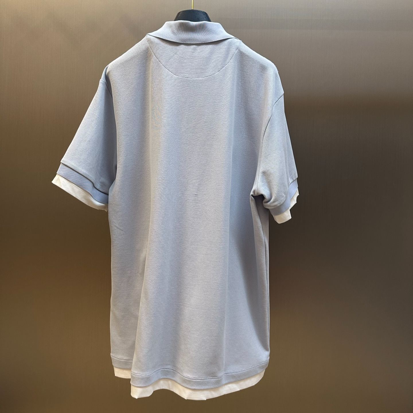 Prada Cotton Polo Shirt  (UJN911_1868_F0K2U_S_WM1）