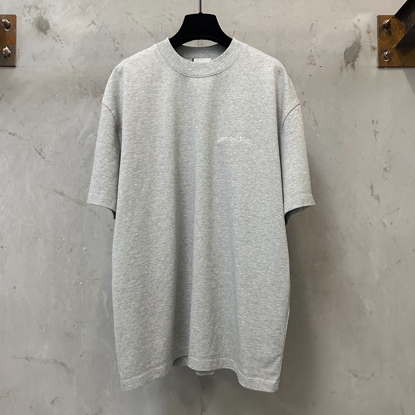 Dior Cotton Jersey Christian Dior Tag T-Shirt Relaxed Fit "White"（443J696B0554_C085）