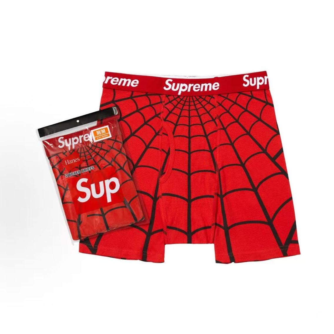 Supreme Hanes Spider-Man Boxer Briefs(2 Pack) （SUP-SS26-065）